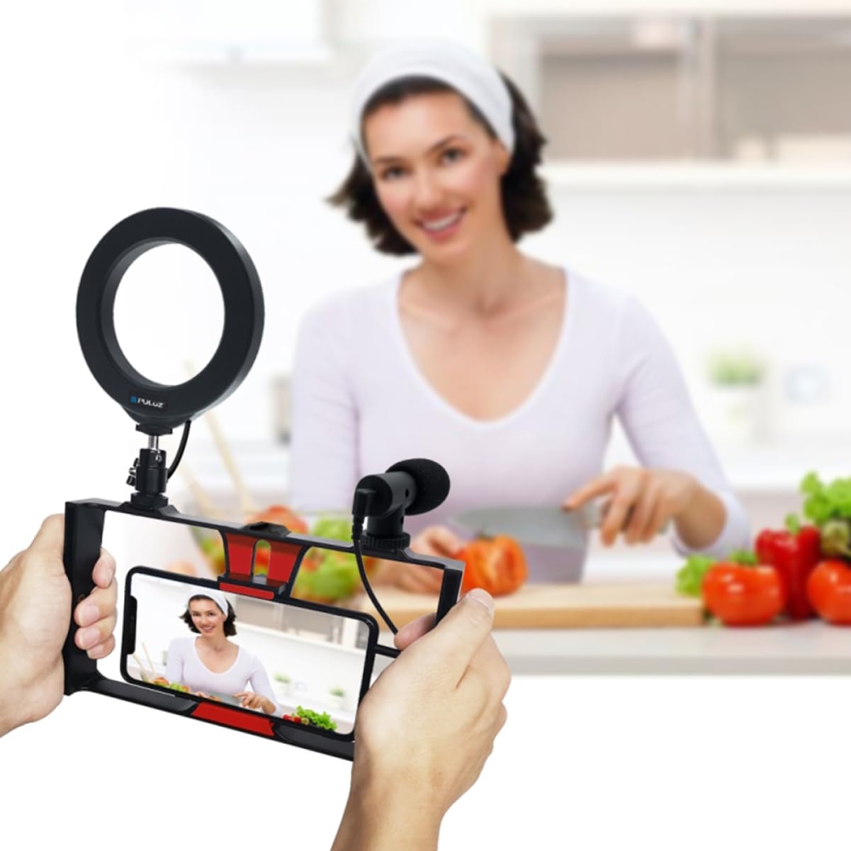 2 Pack Hemobllo Phone Stand & Tripod Kit with Ring Light - Portable Desktop Tripod Stand, Cell Phone Holder, Stabilizer for Live Streaming, Video Calls, Photography & Social Media Content Creation