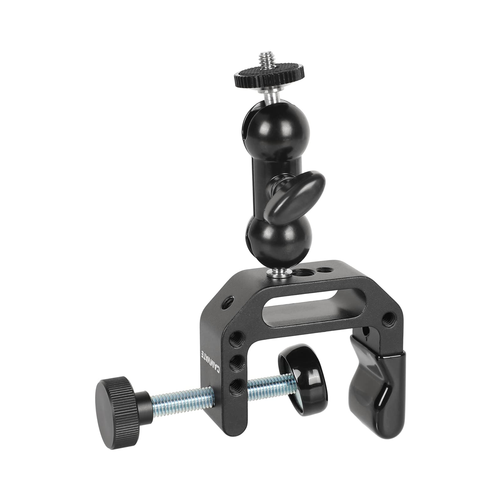 CAMVATE Universal DSLR Camera Clamp Mount - Heavy Duty Adjustable Holder for LED Video Lights, Binoculars & Photography Gear | Perfect for Vlogging, Filmmaking & Outdoor Adventures