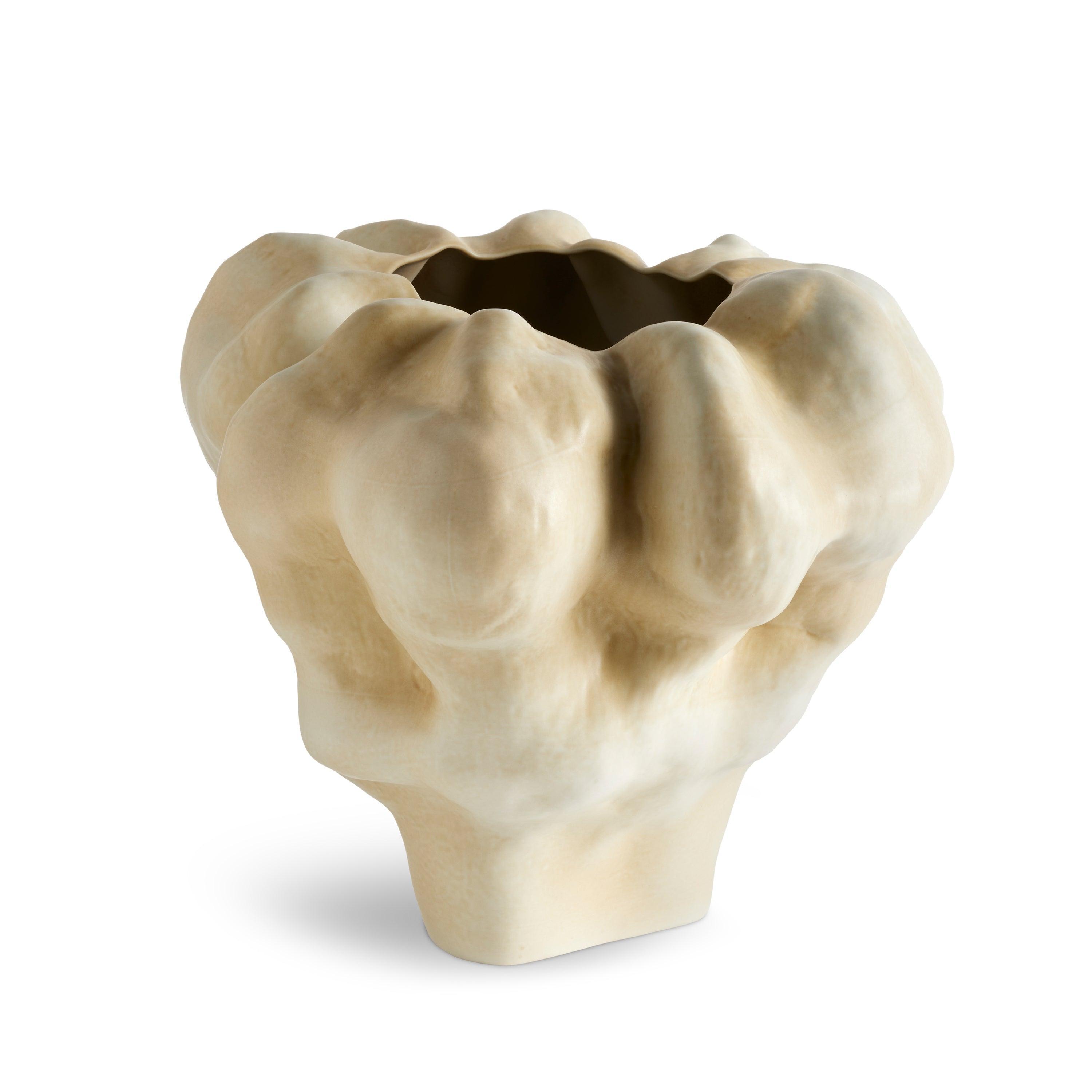 Timna Short Latte Vase - Modern Ceramic Flower Vase for Home Decor, Office, Wedding Centerpiece