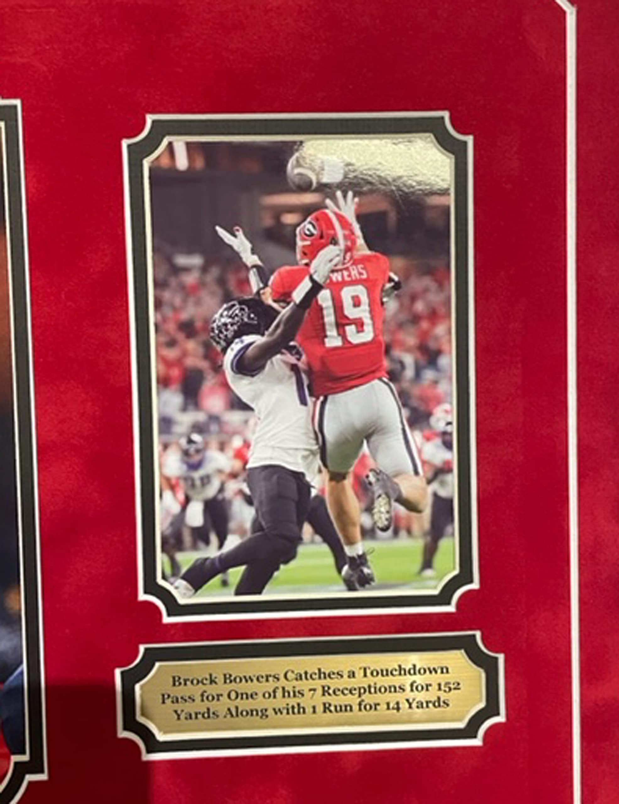 Georgia Bulldogs 2022-23 National Champions Framed Memorabilia - Double Mat Professional Photo Display with Engraved Nameplate - Perfect for Home, Office & Sports Fan Gifts