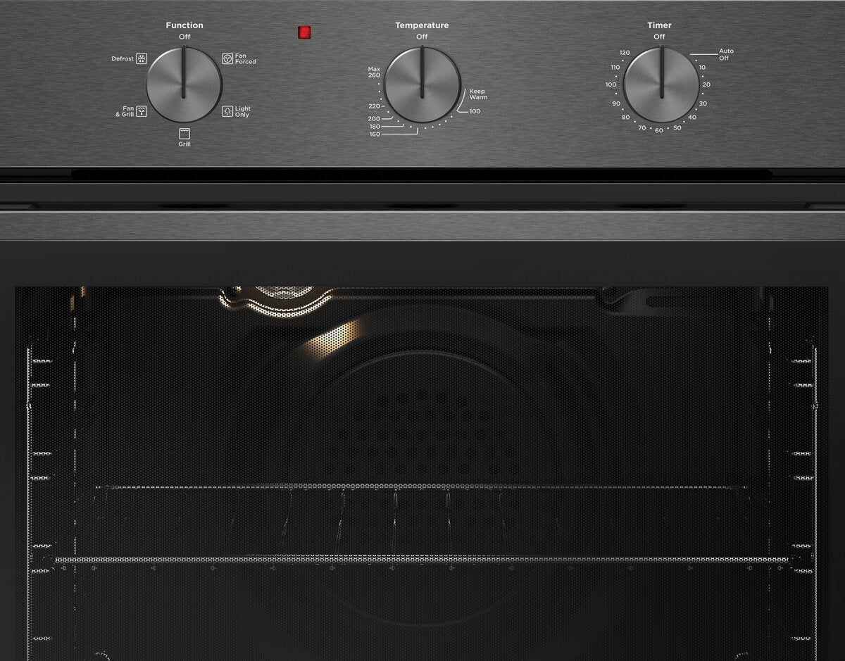 Westinghouse 60cm Multi Function Oven with Convection, Grill & Bake - Dark Stainless Steel WVE6314DD - Perfect for Baking, Roasting & Family Cooking