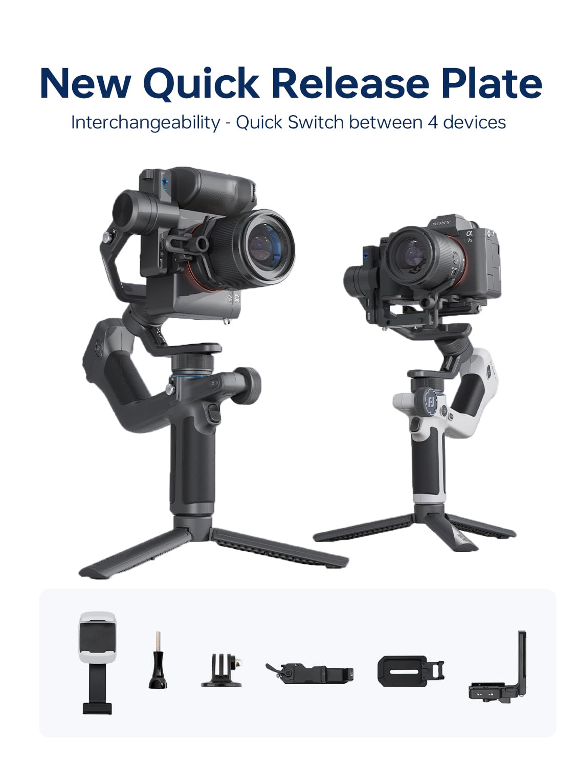 FeiyuTech SCORP Mini-2 3-Axis Handheld Gimbal Stabilizer with AI Tracking for DSLR/Mirrorless Cameras & Smartphones - Compatible with Sony A7III, Canon R6, Nikon Z30, Fujifilm, GoPro 11/12, iPhone 15/14 Pro, Samsung - Max Payload 2.65lb - Perfect for Vlogging, Travel Filming & Content Creation