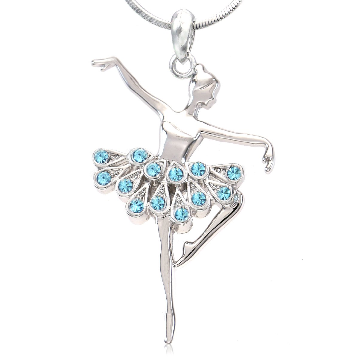 Elegant Ballerina Pendant Necklace - Sterling Silver Ballet Dancer Charm Jewelry for Women - Perfect Gift for Dancers, Ballet Lovers & Special Occasions
