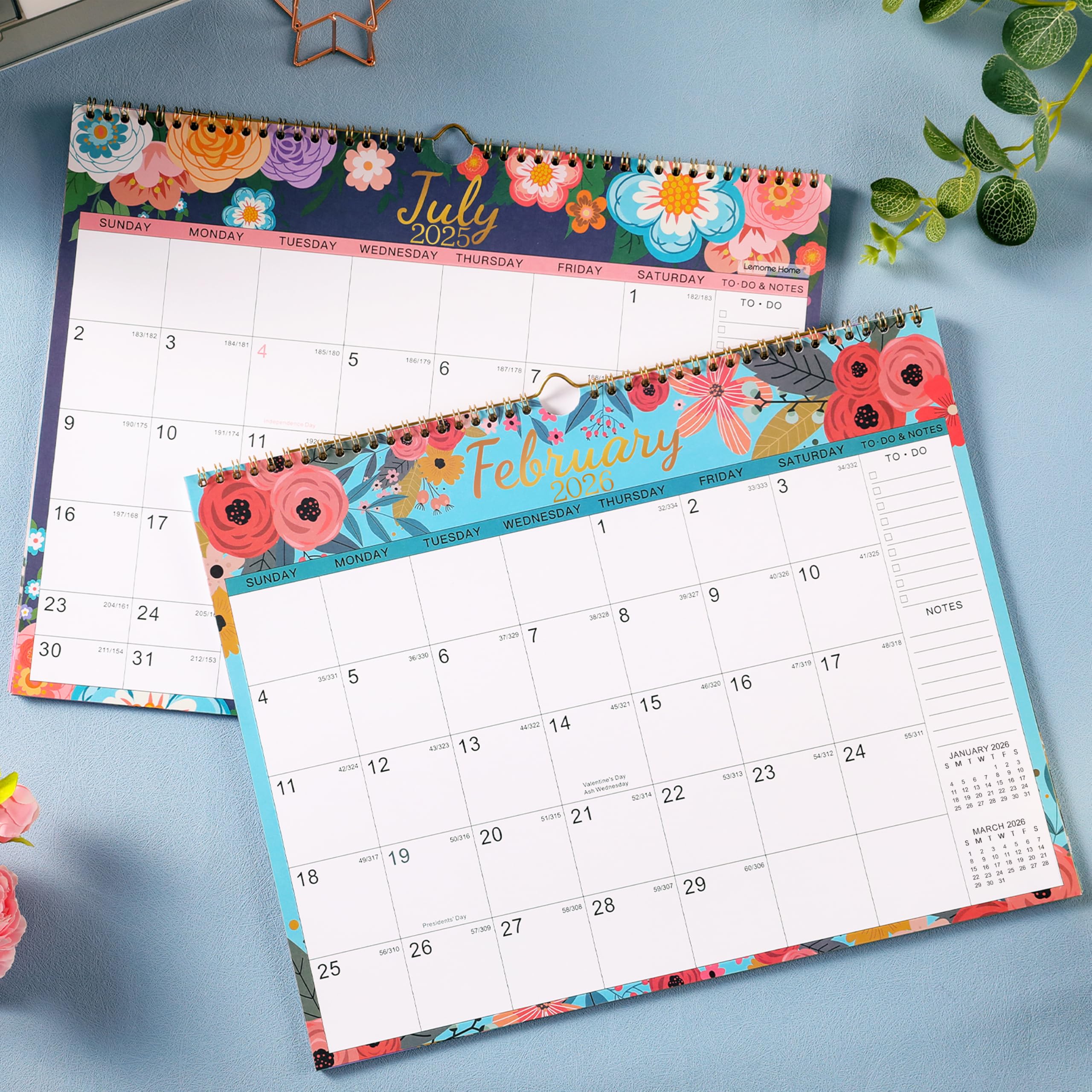 2025-2026 Wall Calendar - 18 Month Planner from July 2025 to December 2026, 15