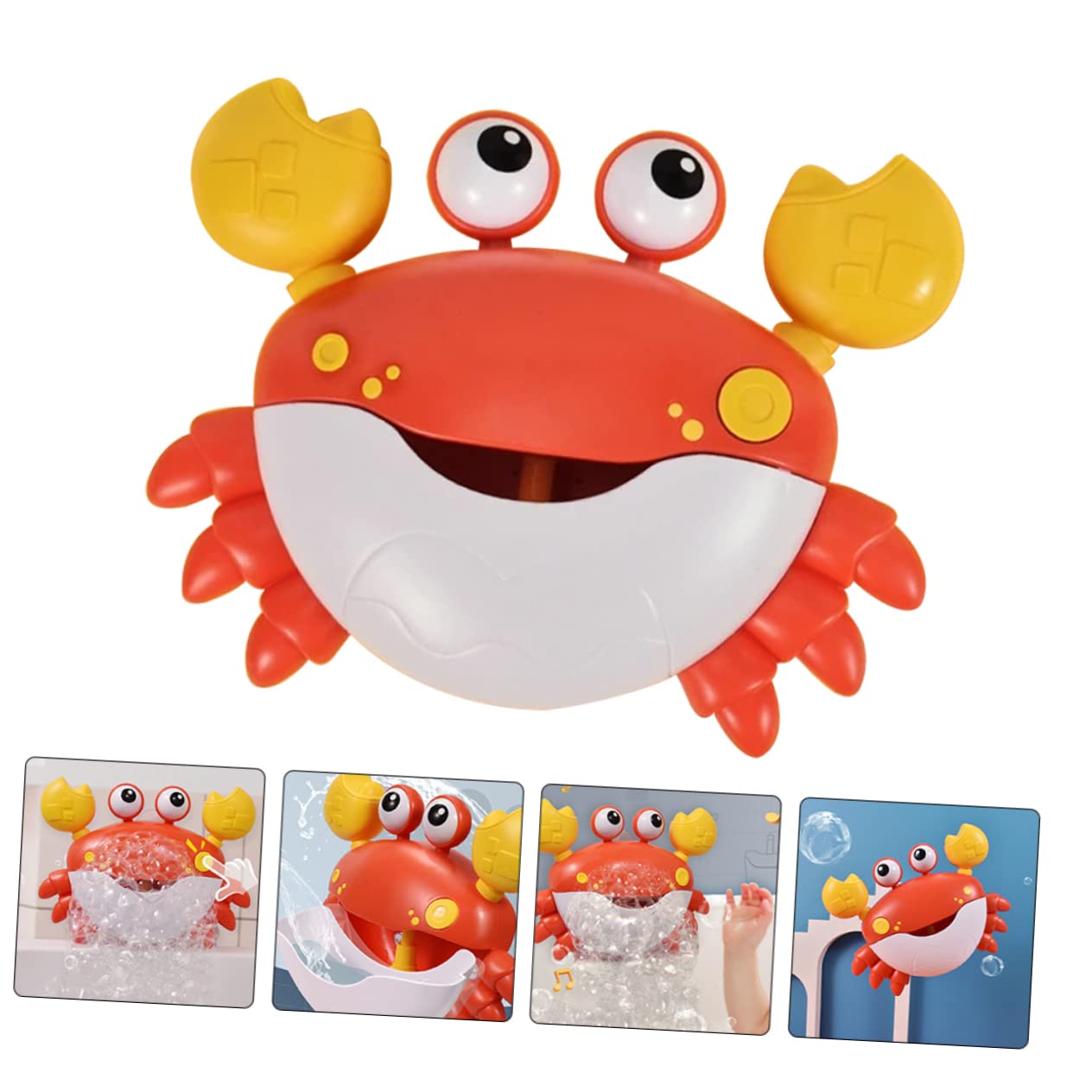 VICASKY 5-Piece Bubble Bath Toy Set - Automatic Bubble Machine for Kids, Fun Bathtub Bubble Maker with Red Plastic Design - Perfect for Toddler Bath Time & Sensory Play