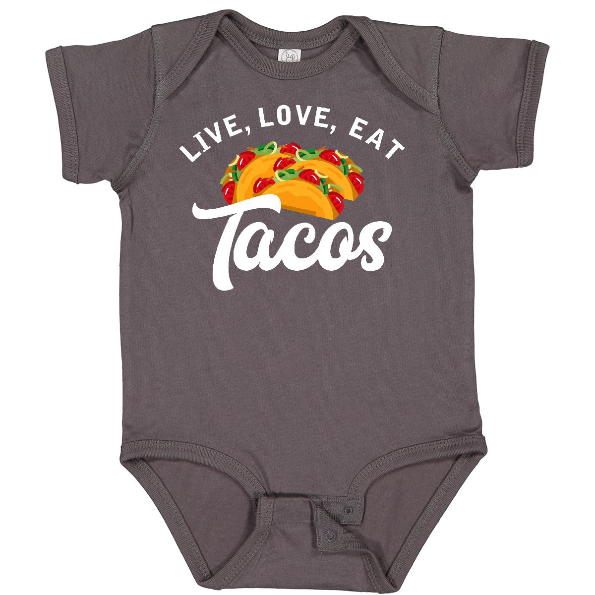 Inktastic Live Love Tacos Baby Bodysuit - Cute Mexican Food Themed Onesie for Infants, Perfect for Taco Tuesday, Cinco de Mayo & Hispanic Heritage Month Celebrations