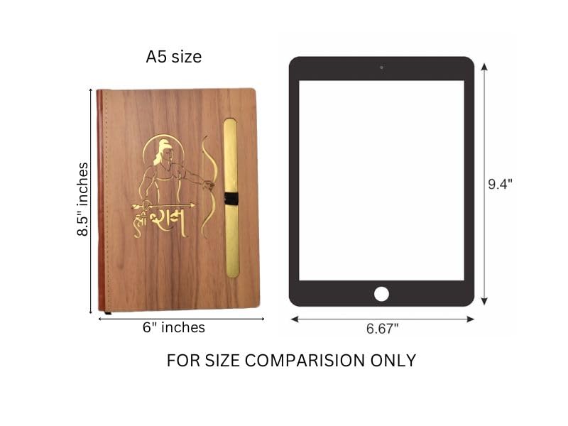 FONSIE Leather Journal for Women - 200 Page Lined Notebook with Pen Holder, Wooden Bookmark & Vintage Cover - 5.9