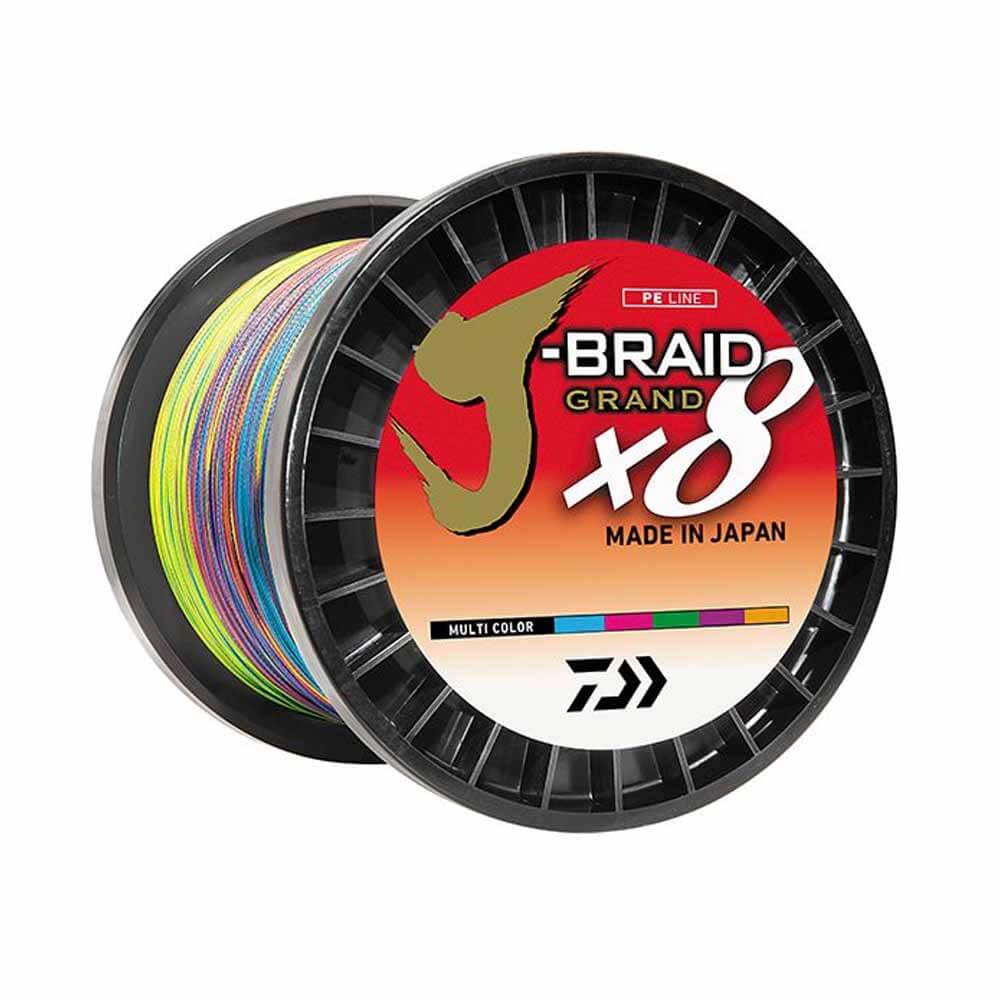 Daiwa J Braid Grand X8 3300Yd Multi-Color Braided Fishing Line - Premium Strength & Durability for Saltwater & Freshwater Fishing