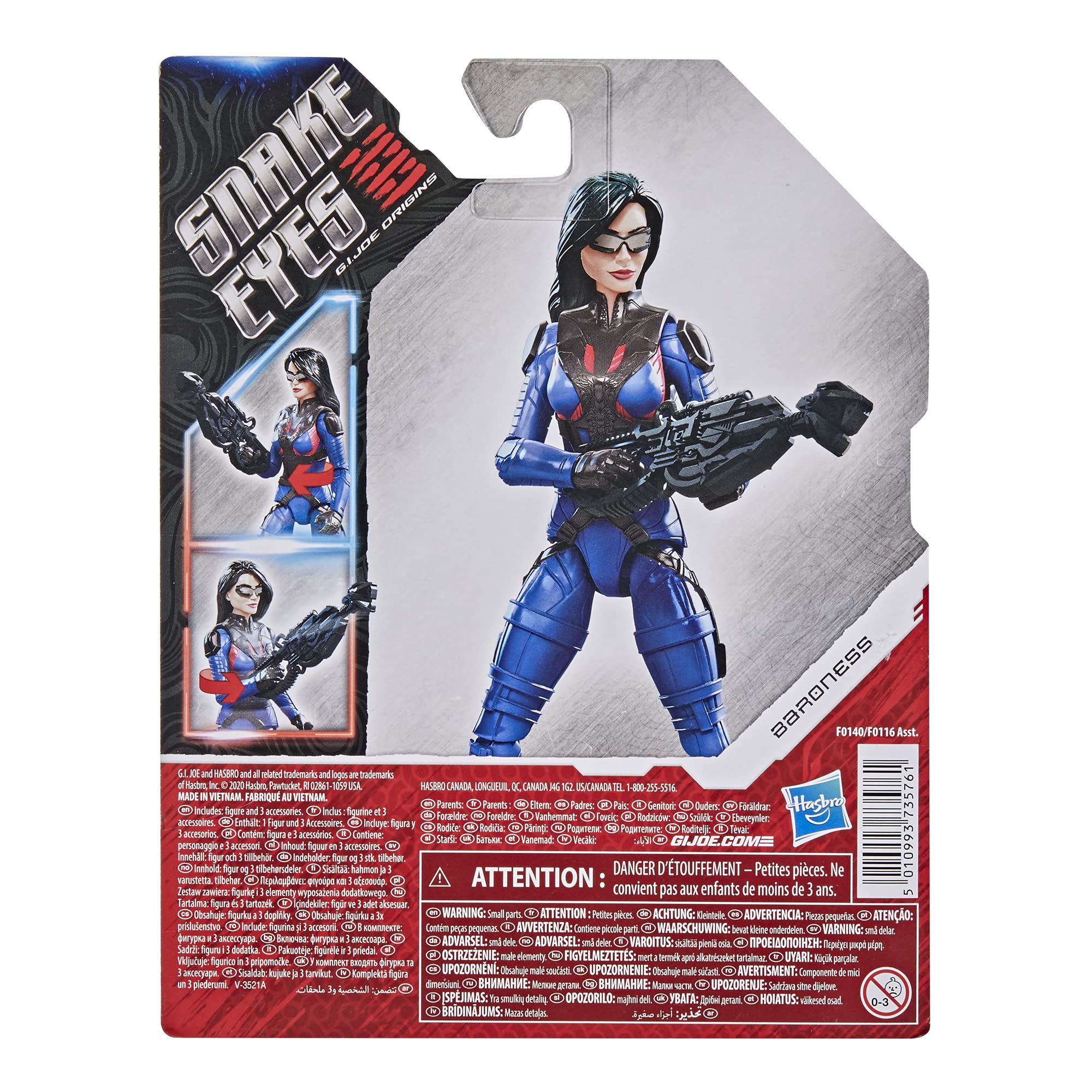 Snake Eyes vs Baroness Action Figure - G.I. Joe Origins Collectible Toy with Articulation & Accessories | Perfect Gift for Kids 4+ | Battle Play, Display & Collection Scenes