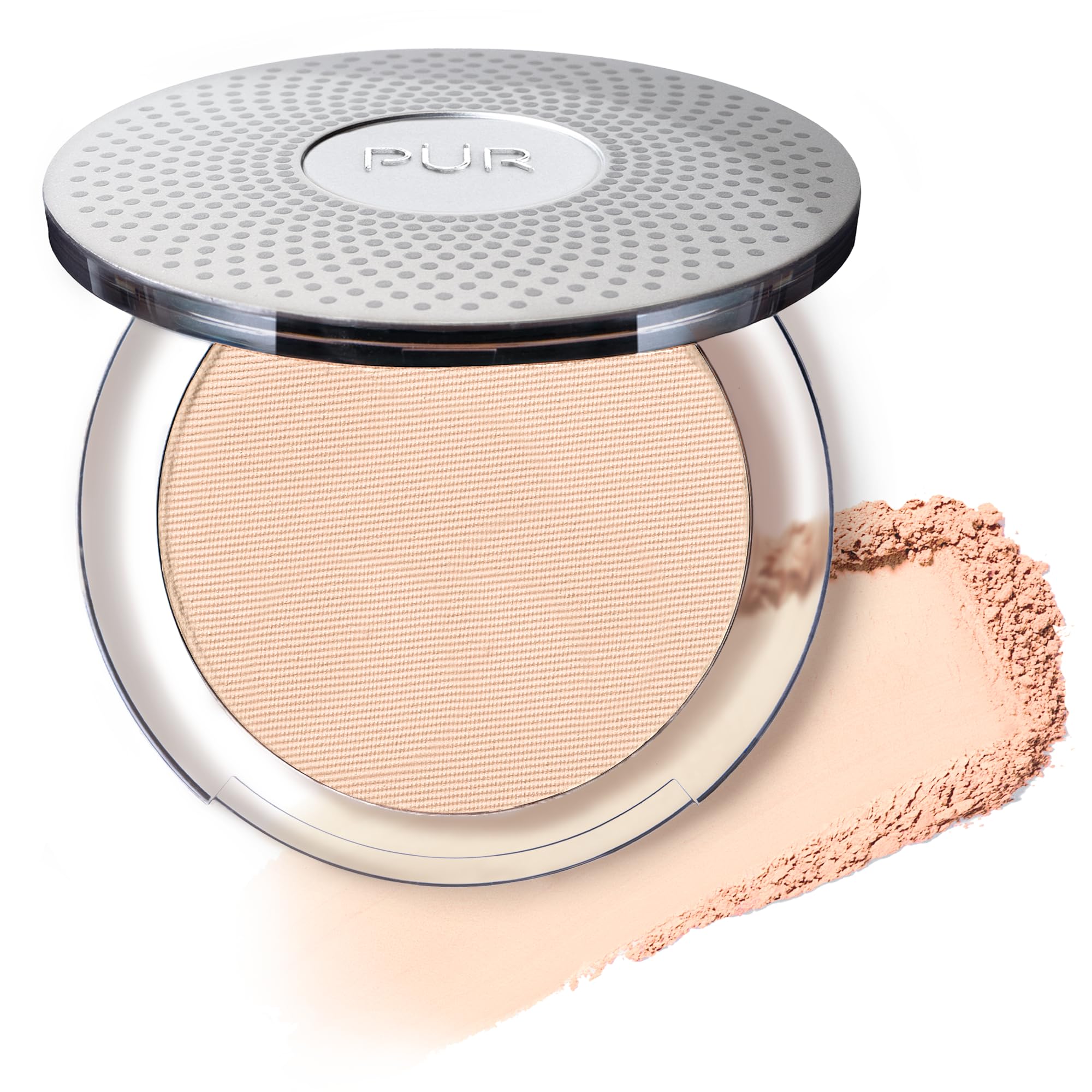 PUR Cosmetics 4-in-1 Pressed Mineral Foundation SPF 15 - Porcelain (60g) | Natural Finish, Oil-Free & Vegan | Perfect for Daily Wear & Sensitive Skin