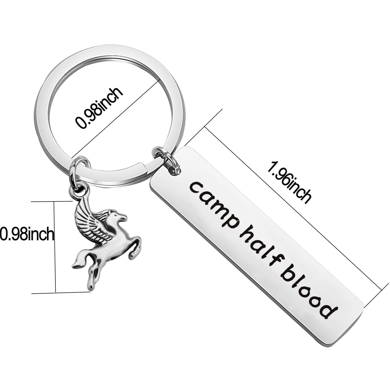 Camp Half Blood Bracelet & Keychain Set - Percy Jackson Inspired Horse Charm Jewelry - Perfect Gift for Fans of Mythology & Movies - Great for Cosplay, Collecting, and Daily Wear