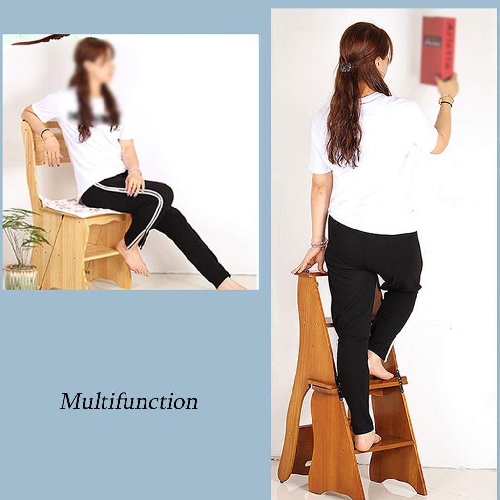 4-Step Folding Stool Ladder - Portable Household Step Stool for Home, Shoe Bench, Storage Shelf & Plant Stand - Non-Slip Wide Pedals, Space-Saving Design for Kitchen, Bathroom, Closet & Garden Use