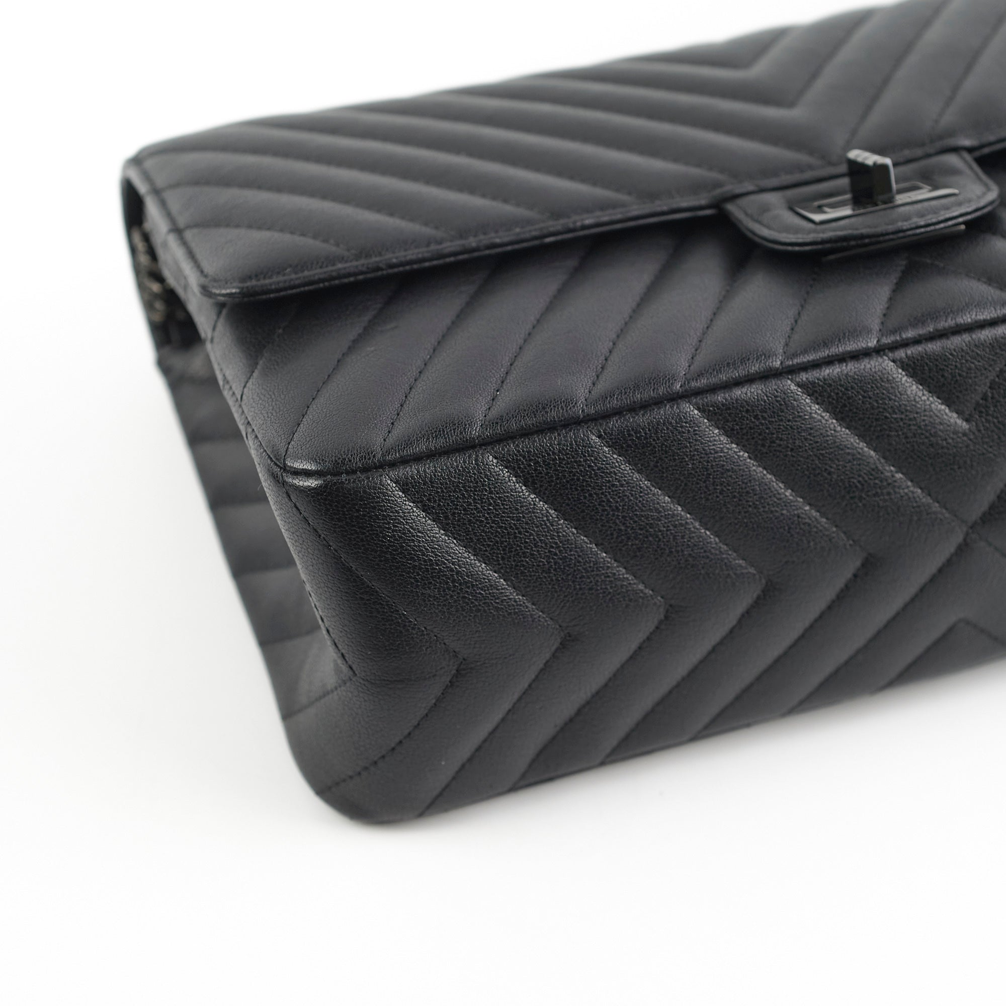 Chanel Reissue 226 So Black Leather Handbag - Luxury Designer Shoulder Bag for Women | Perfect for Evening Events, Parties & Special Occasions