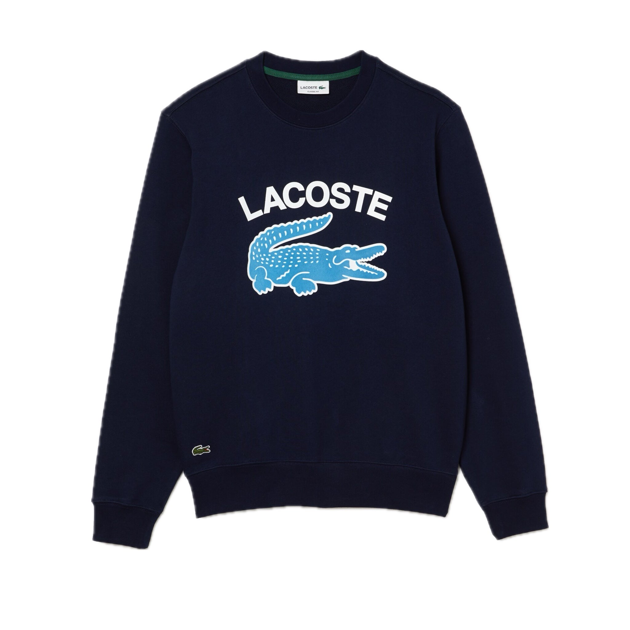 Lacoste Men's Graphic Big Croc Logo Sweater | Classic Cotton Pullover for Casual Wear | Perfect for Office, Weekend & Travel Outfits