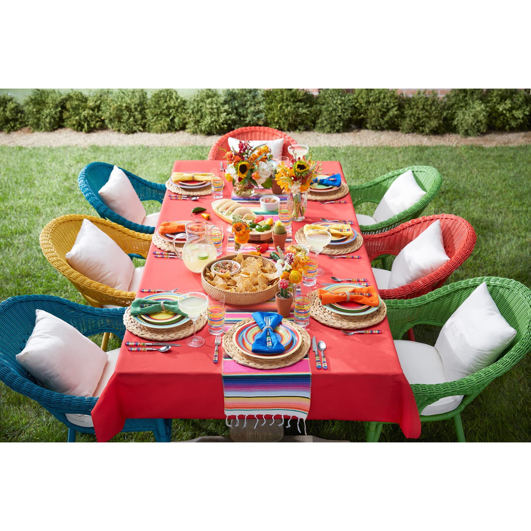 BrylaneHome Outdoor Weather Resistant Roma Hand-Woven Resin Wicker Stacking Chair with Free Seat & Back Cushions - 250 lb Capacity, White - Perfect for Patio, Deck, Backyard, Garden & Poolside Relaxation