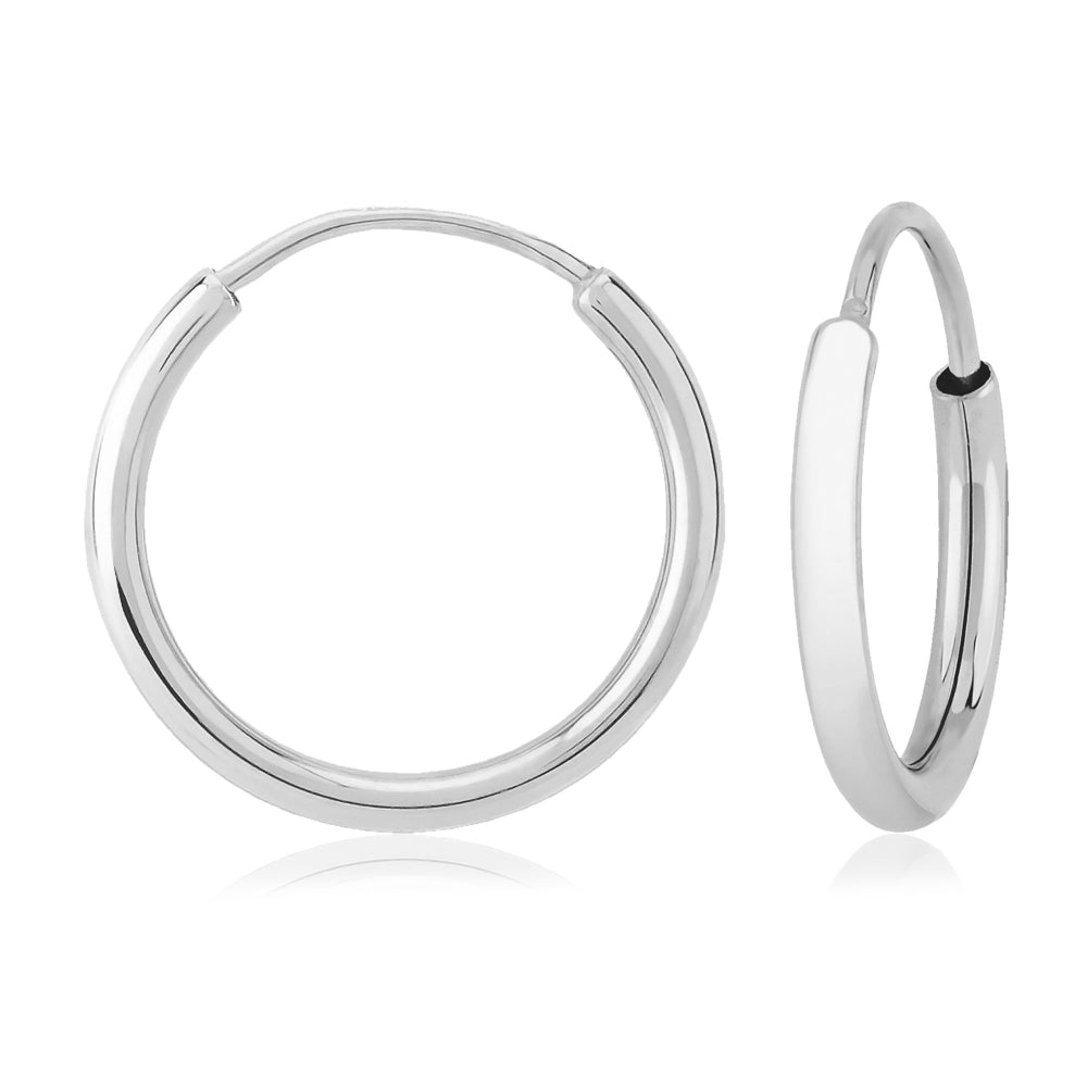 14K Gold Endless Hoop Earrings for Women - Classic Circle Huggie Earrings for Everyday Wear | Perfect for Work, Date Night & Gifting