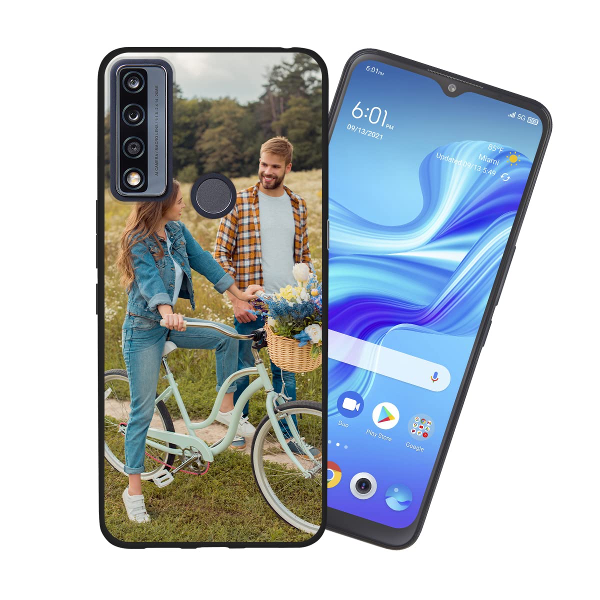 Styletify Custom Picture Phone Case for TCL 4X 5G - Shockproof Silicone Protective Cover with Soft Candy Design - Perfect Christmas Birthday Gift for Men Women - Ideal for Daily Use, Travel & Outdoor Activities