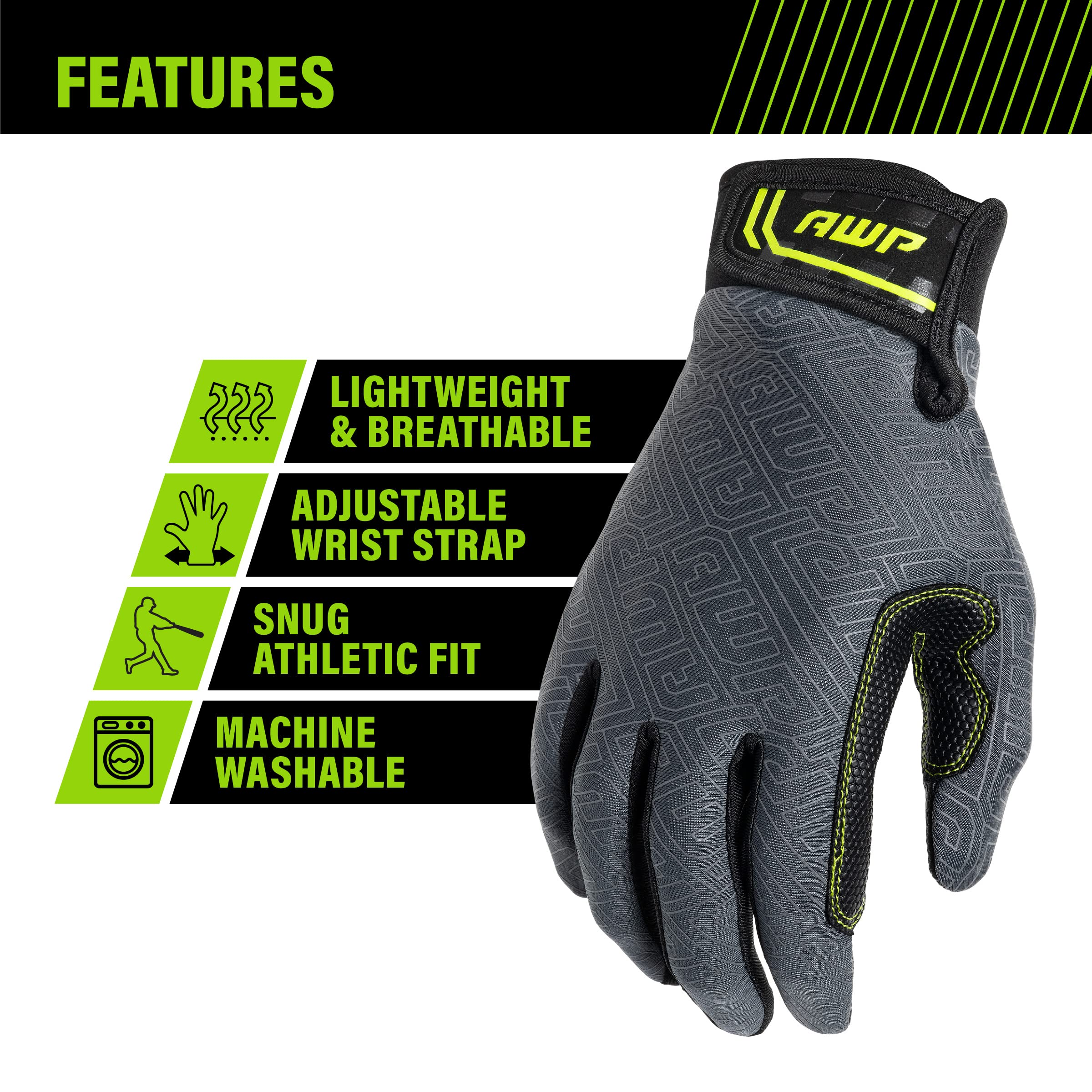 AWP Extreme Fit Work Gloves - Durable & Comfortable Safety Gloves for Construction, Gardening & DIY Projects - Perfect for Heavy Duty Work & Outdoor Activities