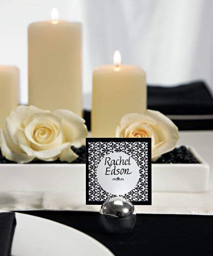 Elegant Round Place Card Holders - 8 Piece Set for Weddings, Parties & Events - Premium Table Setting Name Card Holders for Dining, Buffets & Special Occasions