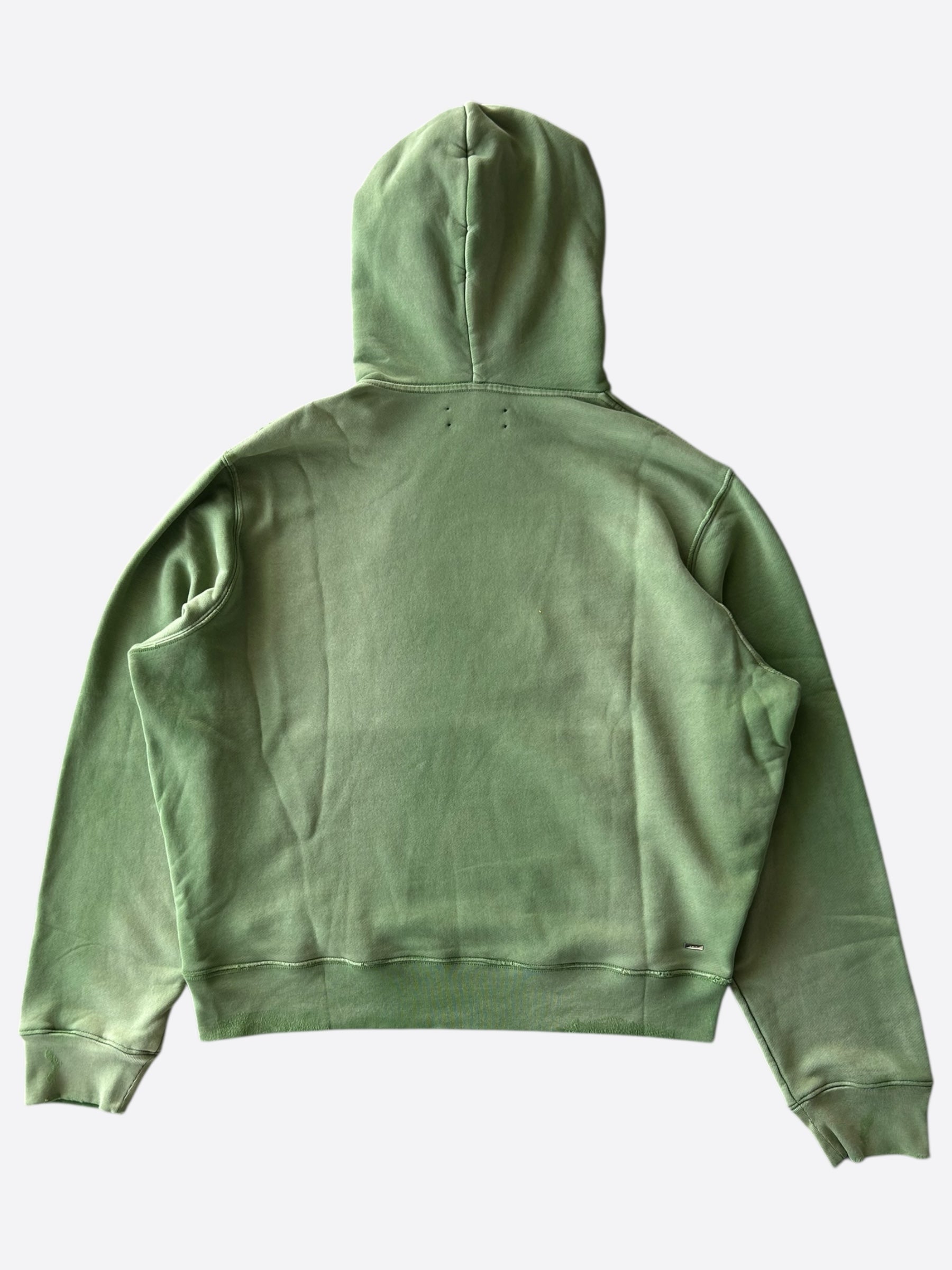 Amiri Green & Yellow Track Logo Hoodie for Men - Stylish Streetwear Pullover for Casual Outfits & Urban Fashion