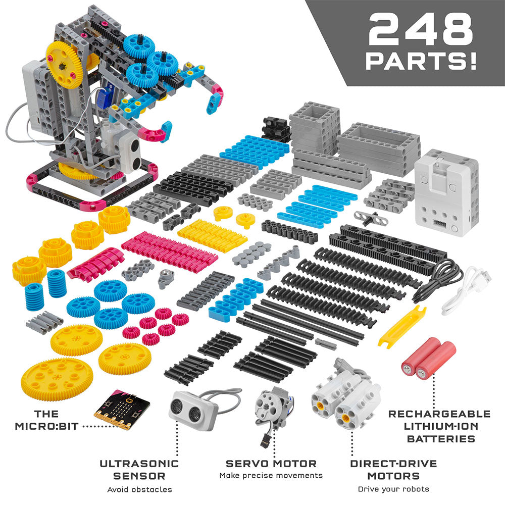 Micro:Bit Robotics Workshop Kit - Learn Coding & Build Robots for Kids & Beginners | STEM Education, DIY Projects & Classroom Activities