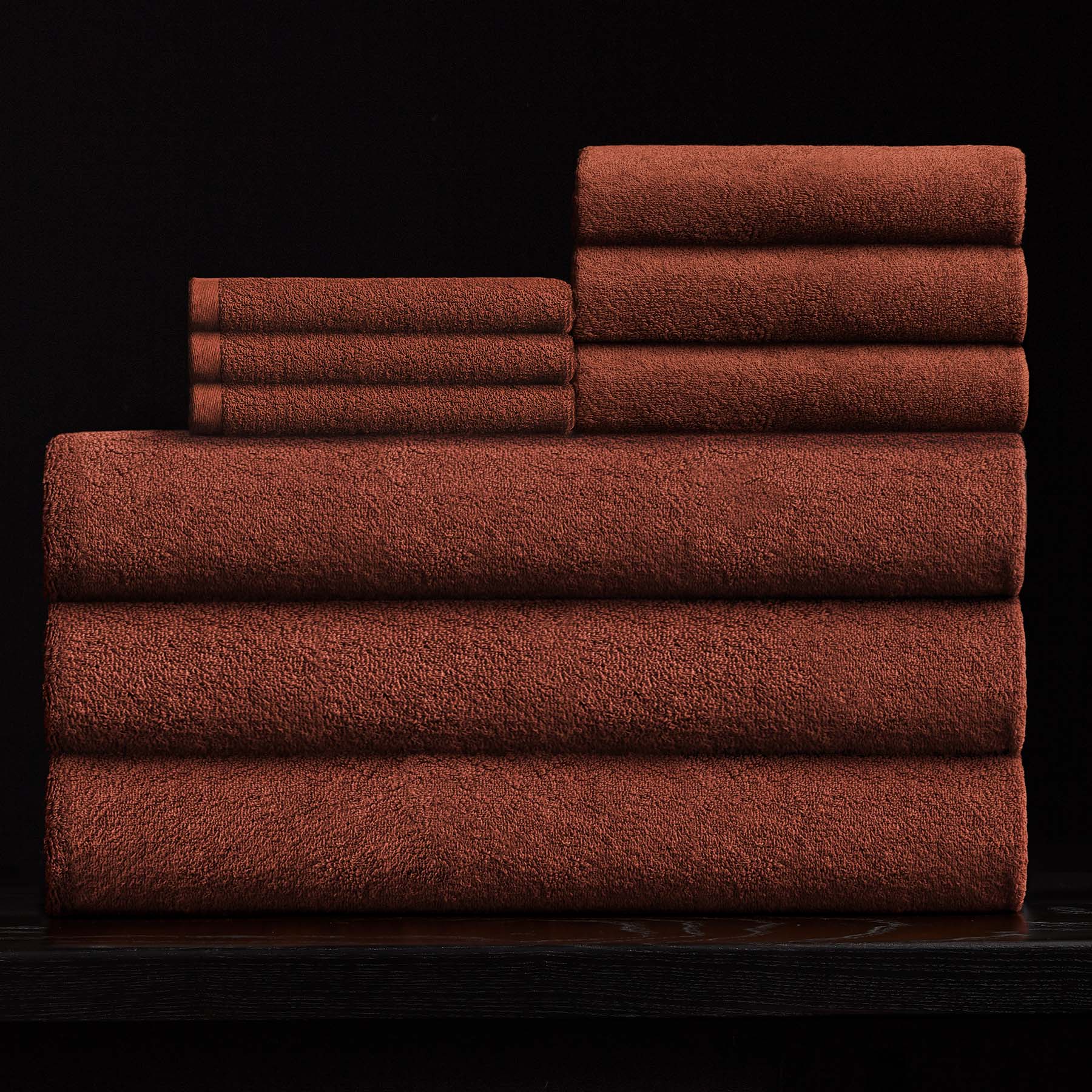 Premium Hand Towel Set - Soft & Absorbent Paprika Color - Perfect for Kitchen, Bathroom & Gym - 100% Cotton, Quick-Drying & Durable