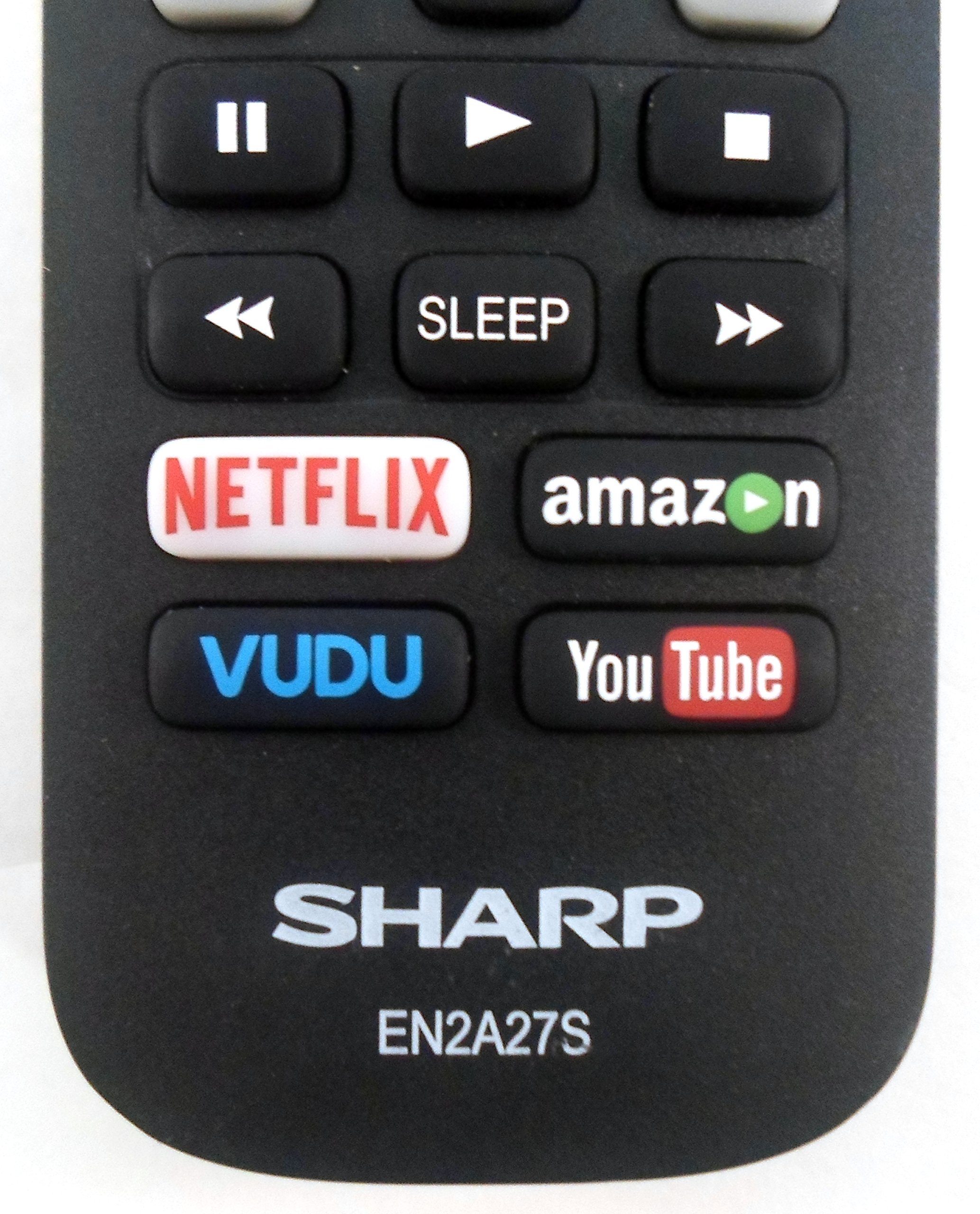 Sharp EN2A27S Universal TV Remote Control - Compatible with Sharp TVs, Easy Setup, Replacement for Original Remote - Perfect for Home Entertainment & Smart TV Use
