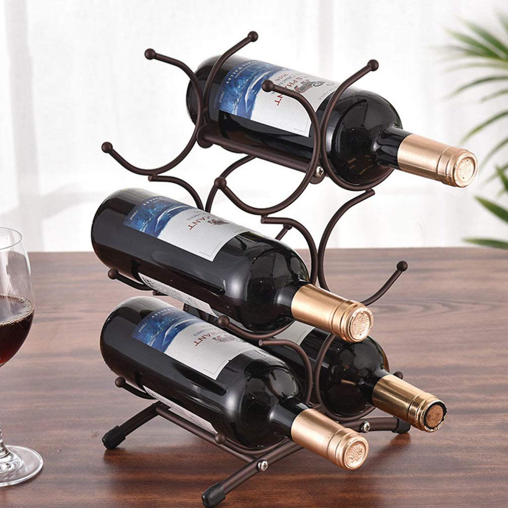 Cabilock 1-Piece Iron Wine Rack - Sturdy Kitchen Storage Shelf for Wine Bottles | Home Bar Decor, Dining Room Display & Tabletop Wine Holder - Perfect for Kitchen Organization & Entertaining Guests