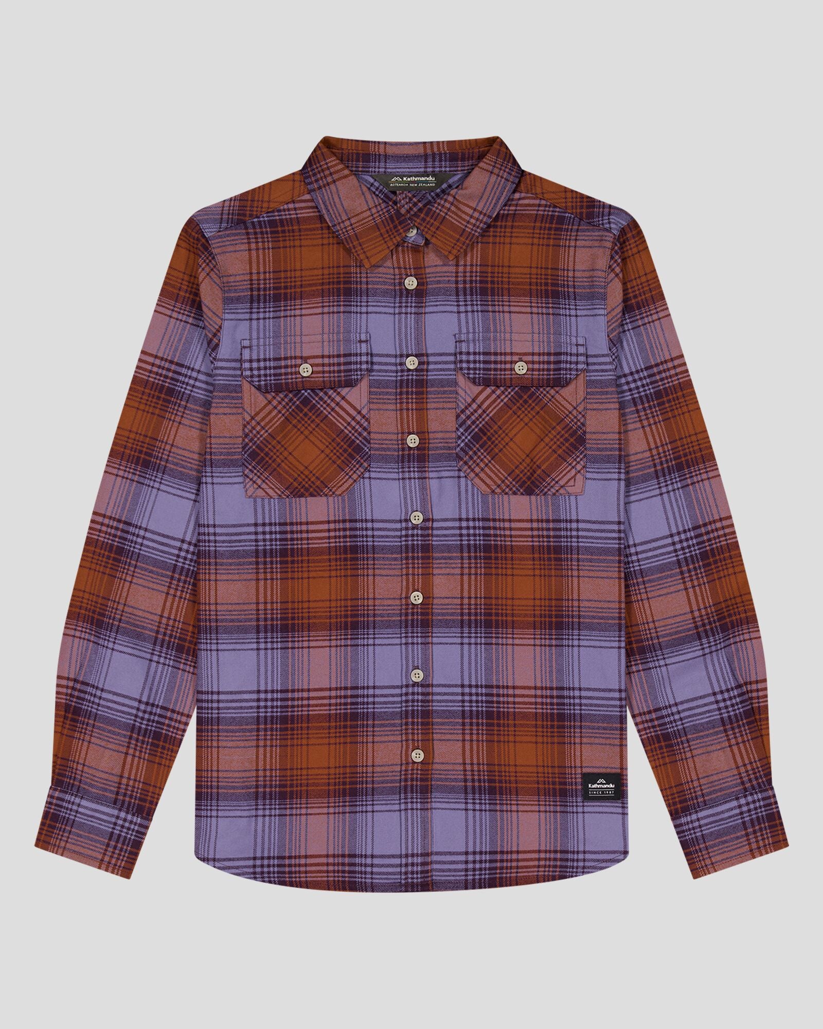 Women's Carrillon HF Long Sleeve Plaid Shirt - Soft Flannel Button Down Top for Casual Wear & Office Outfits | Perfect for Fall & Winter Layering