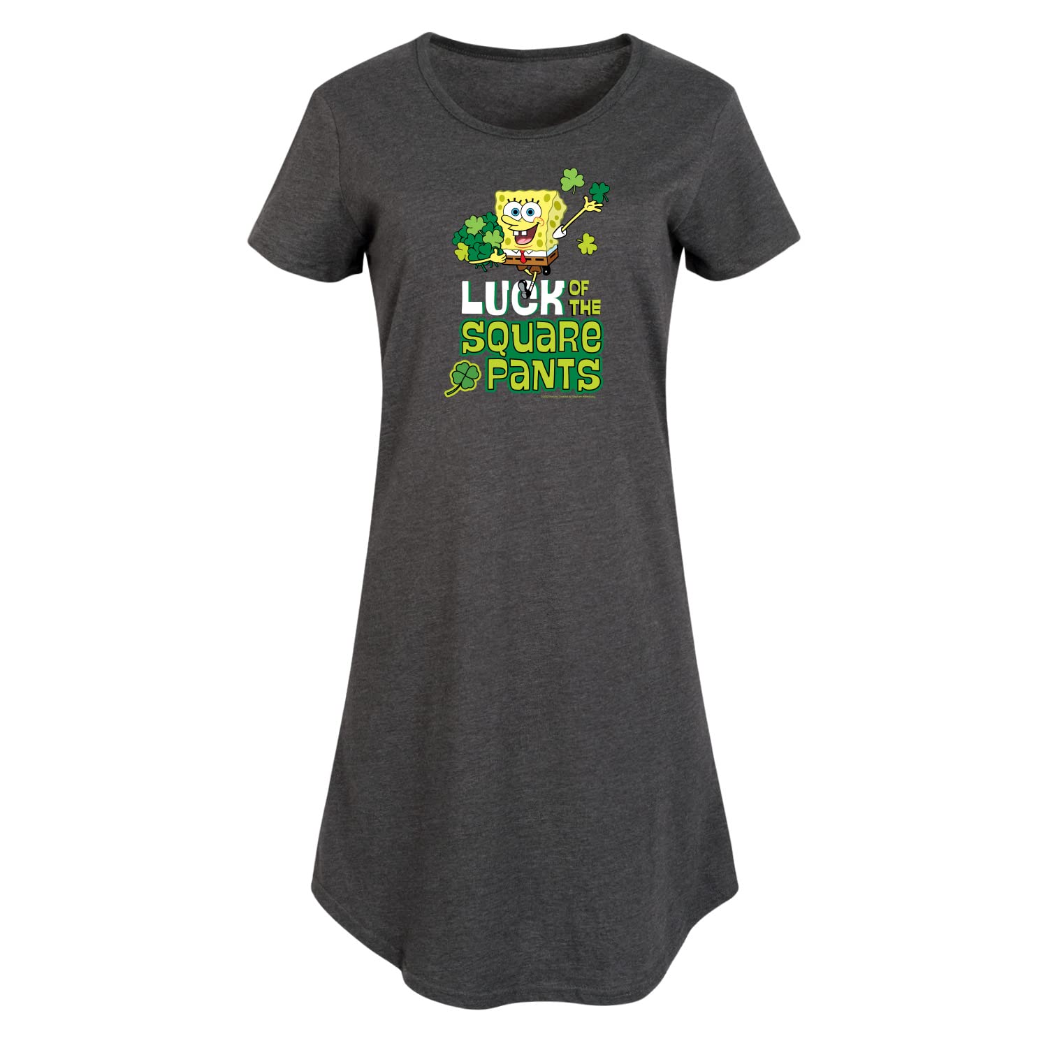 Spongebob Squarepants Women's Luck of The Square Pants Dress - Casual Any Way Dress for Women - Perfect for Cosplay, Halloween Costumes & Cartoon Themed Parties