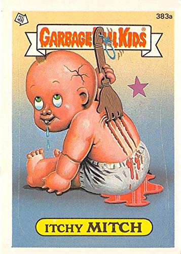 Vintage 1987 Topps Garbage Pail Kids #383a Itchy Mitch Trading Card Sticker - Rare Collectible for Card Game Enthusiasts & 80s Nostalgia Fans
