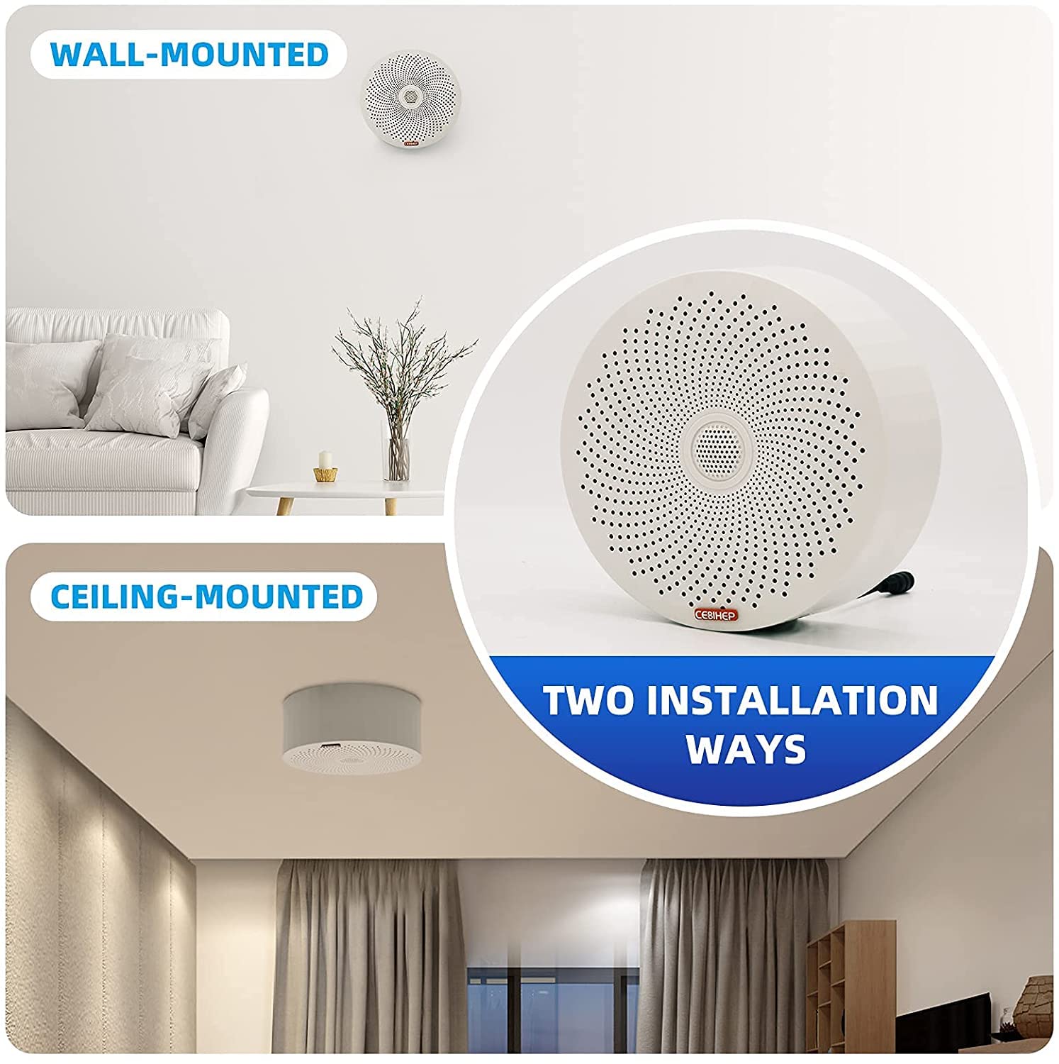 5-Channel Bluetooth Ceiling & Wall Speakers - Wireless Home Theater Audio System with Receiver Amplifier | Whole House & Commercial Music Setup for Living Room, Office, and Restaurants