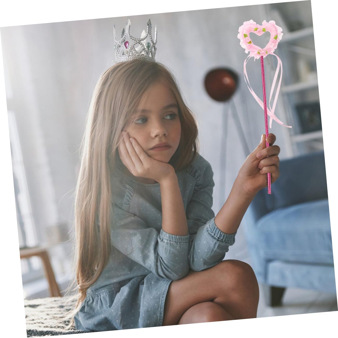TOYANDONA 2-Piece Fairy Costume Set for Kids - Sparkly Heart-Shaped Dress Up Clothes & Party Decorations | Perfect for Dress-Up Play, Birthday Parties, and Themed Events