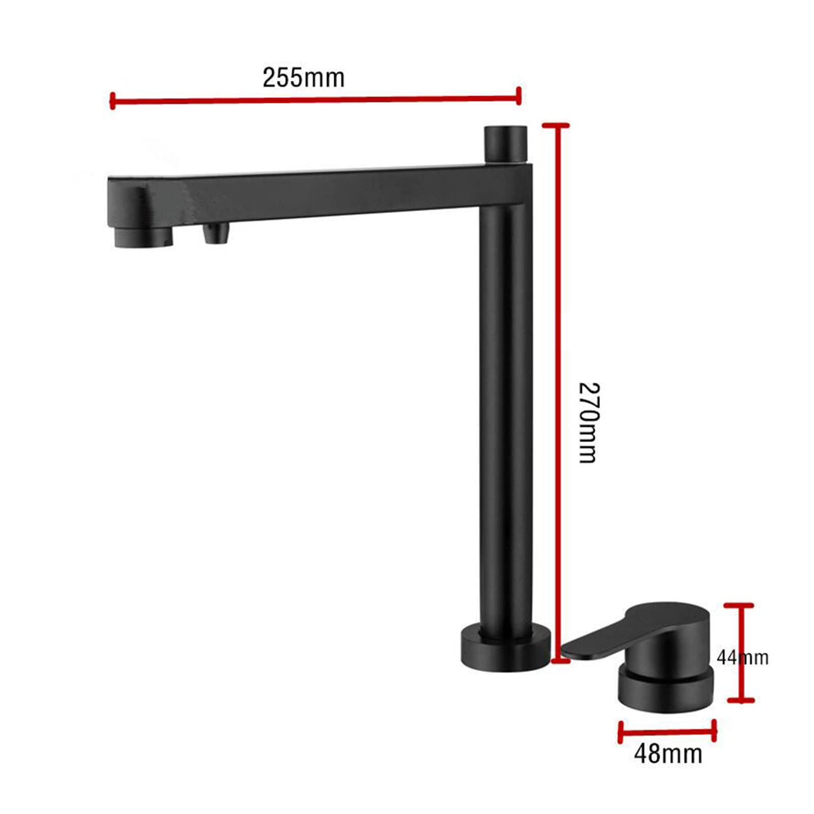 3-Way Black Stainless Steel Kitchen Faucet with Swivel Spout - Pull Down Sprayer for Sink - Can Open Windows - Perfect for Modern Kitchens, Restaurants & RVs