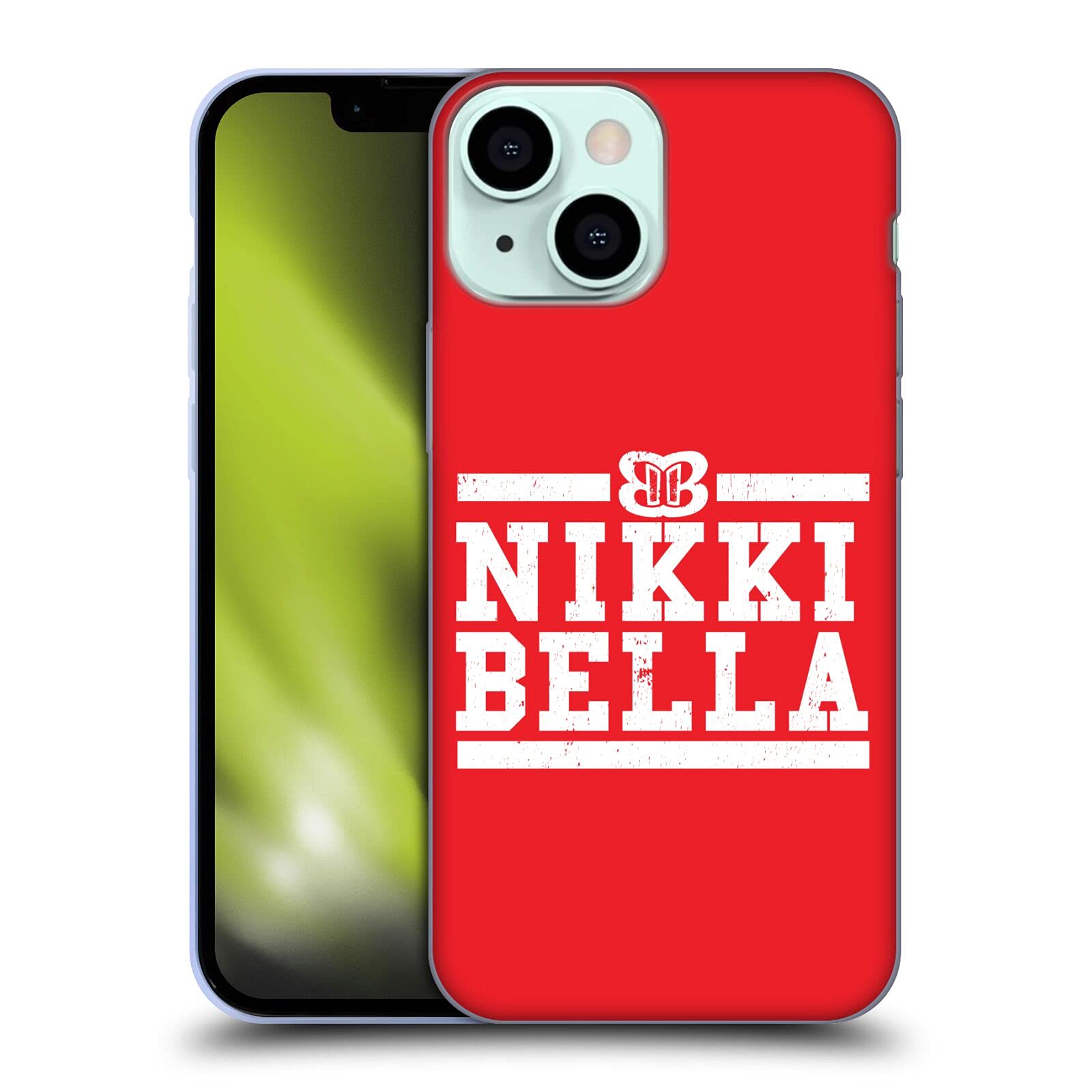 Official WWE Nikki Bella Soft Gel Phone Case for Apple iPhone 13 Mini - Durable Protection with Licensed WWE Logos - Perfect for Wrestling Fans & Everyday Use