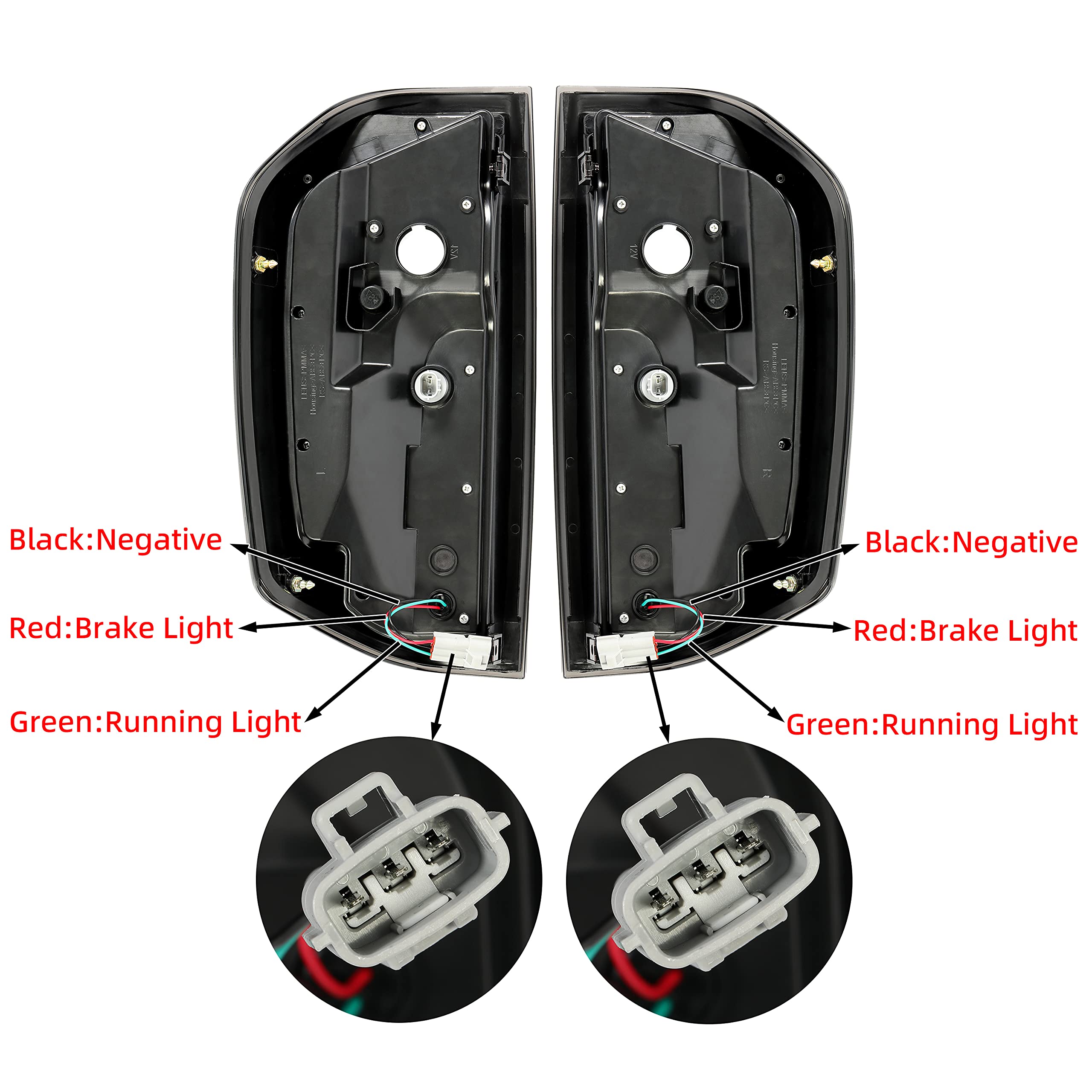 HECASA LED Tail Lights for 2014-2021 Toyota Tundra - Black Smoke Brake Rear Lamps Pair Replacement (Fits TO2800193, TO2801193) | Enhanced Visibility & Style for Night Driving & Off-Road Adventures
