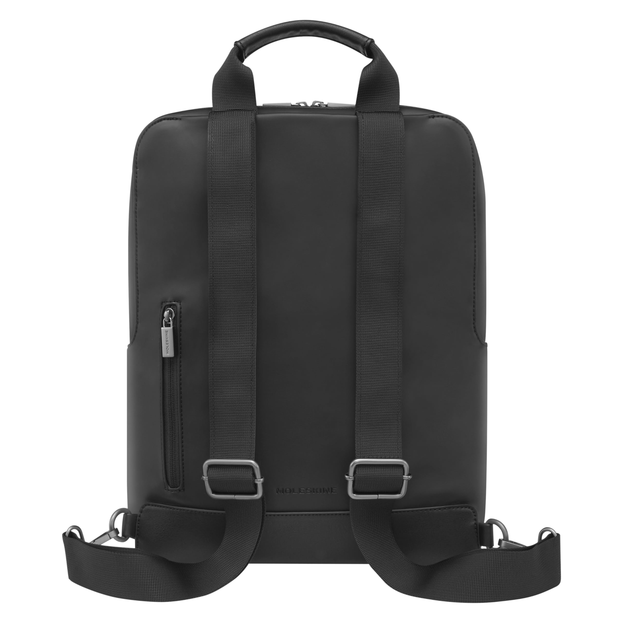 Moleskine Classic Vertical Laptop Backpack - 15 Inch Computer Bag for MacBook, Notebook, iPad - 29 x 39 x 6 cm - Black - Perfect for Work, Travel & School