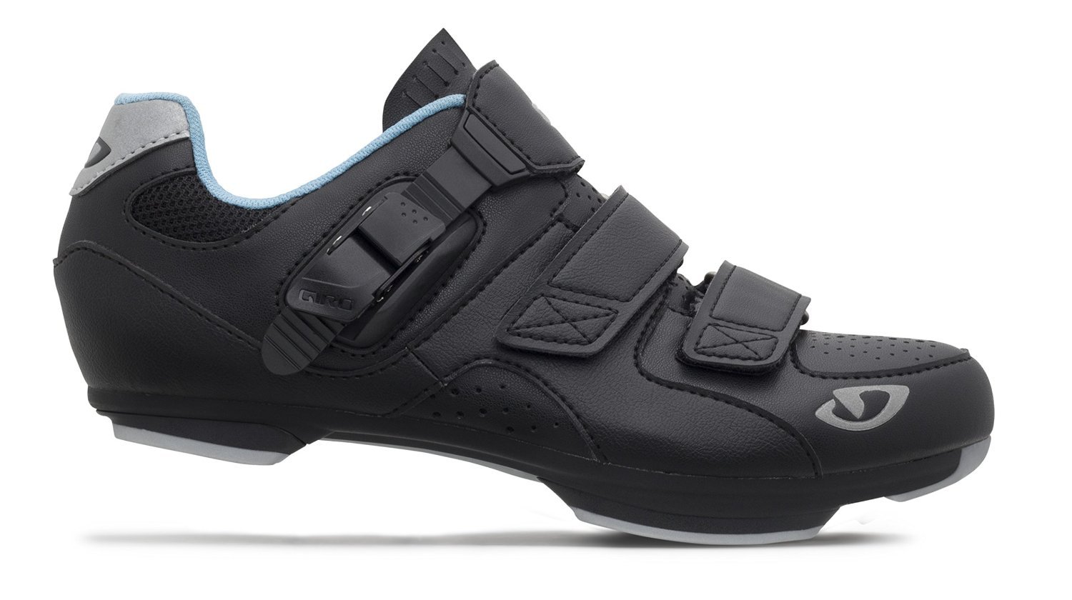 Giro GF22170 Women's Reveille Road Bike Shoes - Black/Milky Blue - Lightweight Cycling Shoes for Road Biking & Indoor Training