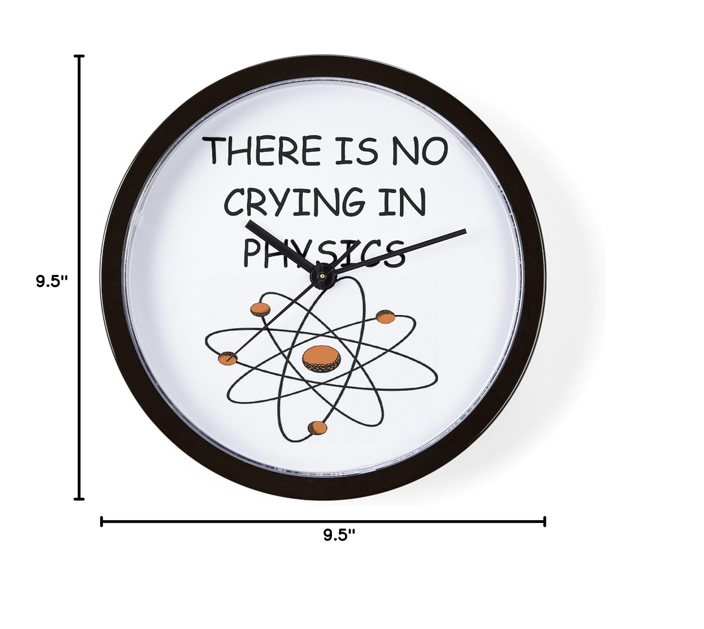 Physics Joke 10 Inch Wall Clock - Funny Science Decor for Living Room, Kitchen, or Office | Perfect Gift for Teachers & Nerds