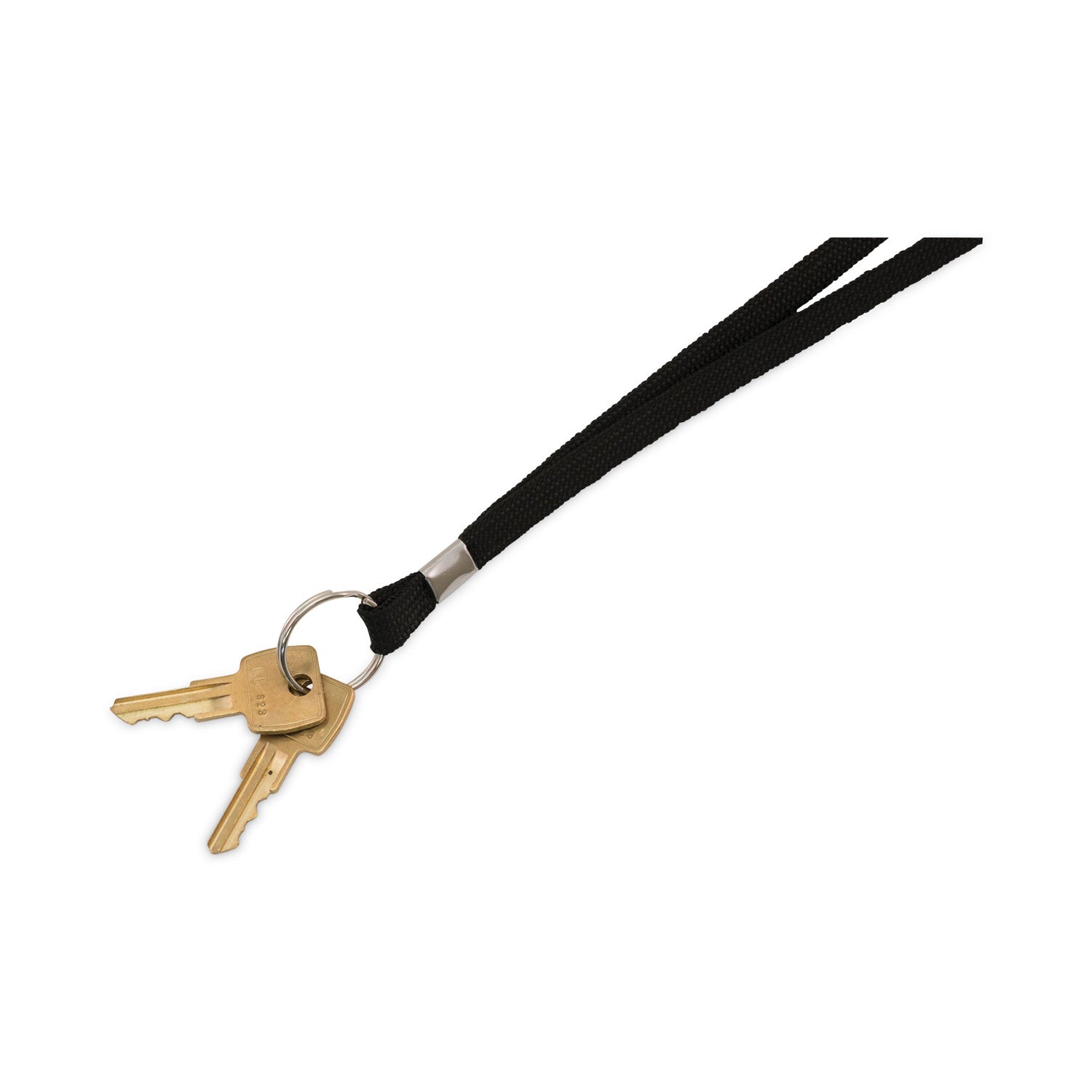 Advantus Premium Black Deluxe Lanyards with Metal Ring Fastener - 36 Inch Long, 24-Pack - Perfect for ID Badges, Keys & Event Passes