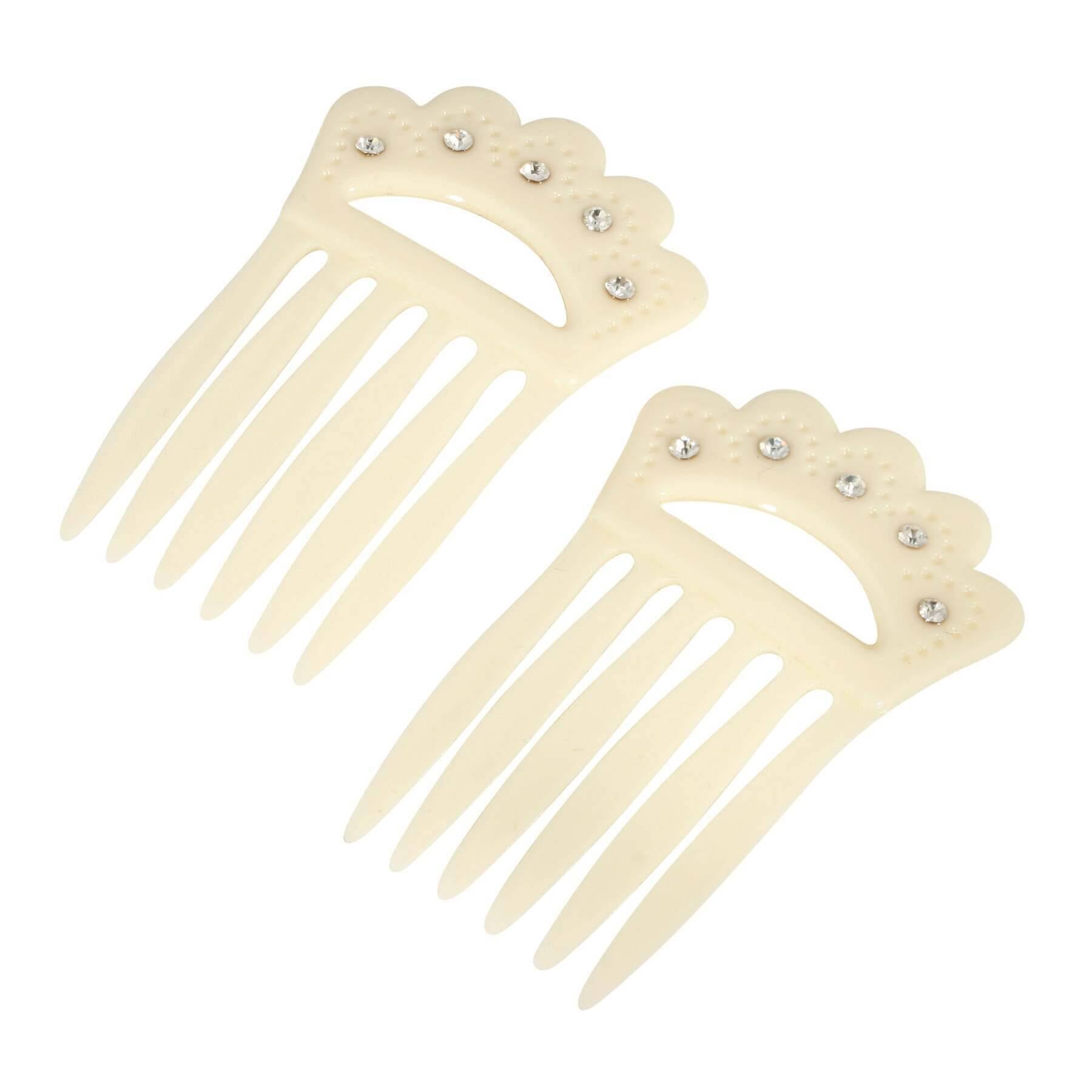 Vintage 1928 Jewelry Classic Double Hair Comb Pins - Elegant Bridal Hair Accessories for Weddings, Proms & Special Occasions
