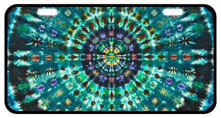 Sturdy & Stylish Tie Dye Mandala License Plate Holder for Cars - 6.1