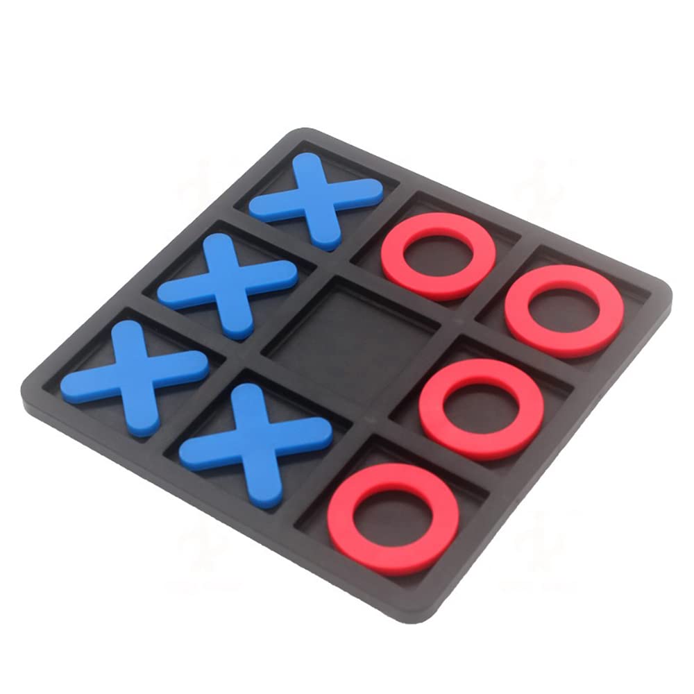Classic Tic Tac Toe Board Game - 15x15cm Plastic Family Game for Kids & Adults | Perfect for Indoor Fun, Travel & Family Game Nights