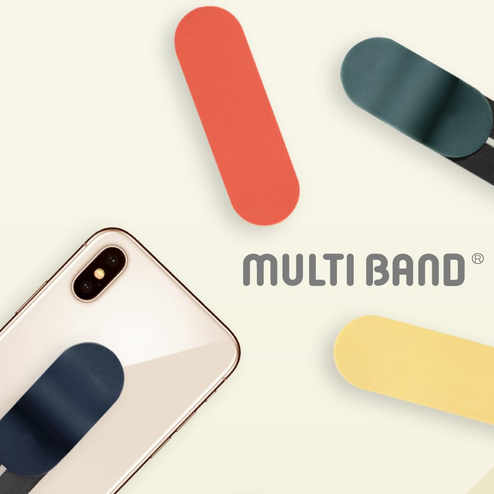 Original Multi-Band Phone Grip - Secure Hand Strap Holder with Slim Finger Loop for Selfies | Fashionable Phone Stand Compatible with Most Smartphones | Perfect for Selfies, Gaming, and Hands-Free Use
