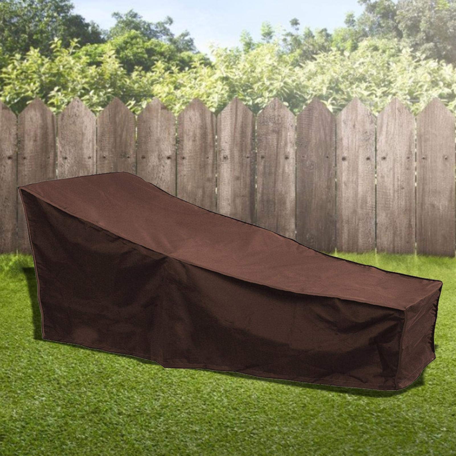 TOPINCN Waterproof Patio Chaise Lounge Cover - Outdoor Furniture Protector for Stackable Chairs with Storage Bag | All-Weather Protection for Backyard, Poolside & Garden Use