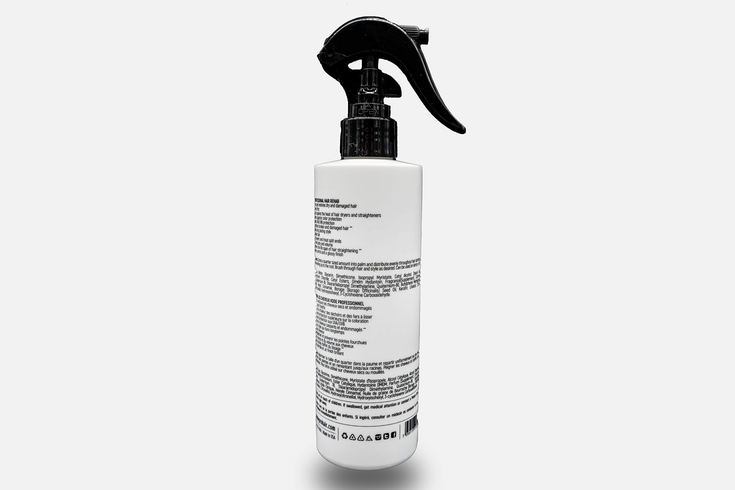 4PC Hair Repair Bundle: Kode Professional Absolut Repair Shampoo & Conditioner Set with 8oz Hair Rehab + 50ml Brilliant Serum - Damaged Hair Treatment Kit for Dry, Frizzy Hair - Salon Quality Hair Care at Home