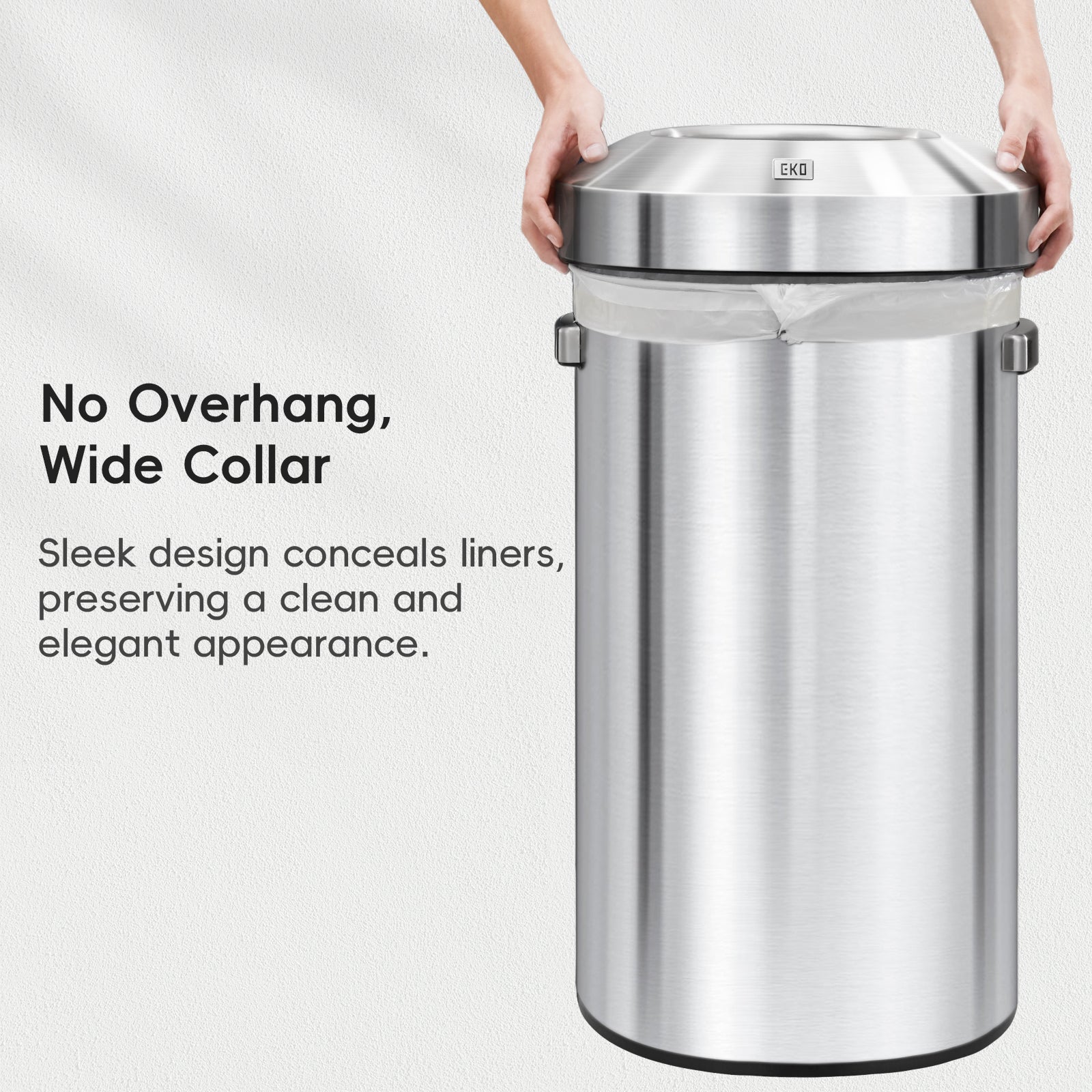 Commercial Grade 120L (32 Gal) Urban Round Open Top Trash Can - Durable Waste Bin for Restaurants, Offices & Outdoor Use