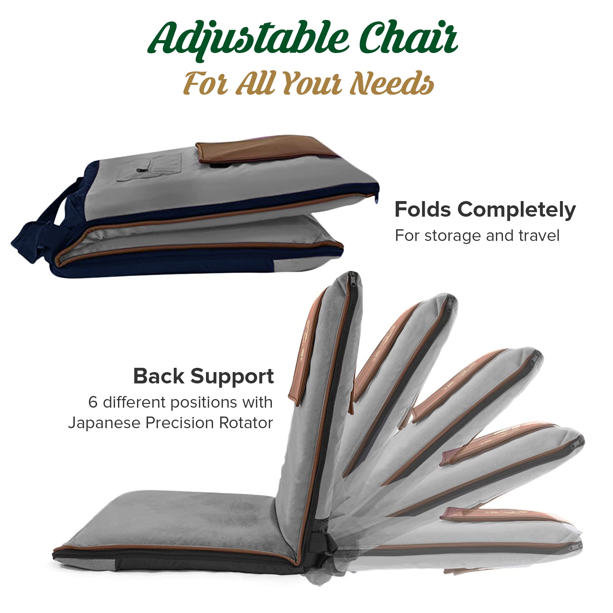 Premium Japanese Meditation Floor Chair with Adjustable Backrest - Foldable & Ergonomic Design for Yoga, Gaming, and Relaxation - Perfect for Home Meditation, Office Seating, and Cross-Legged Comfort
