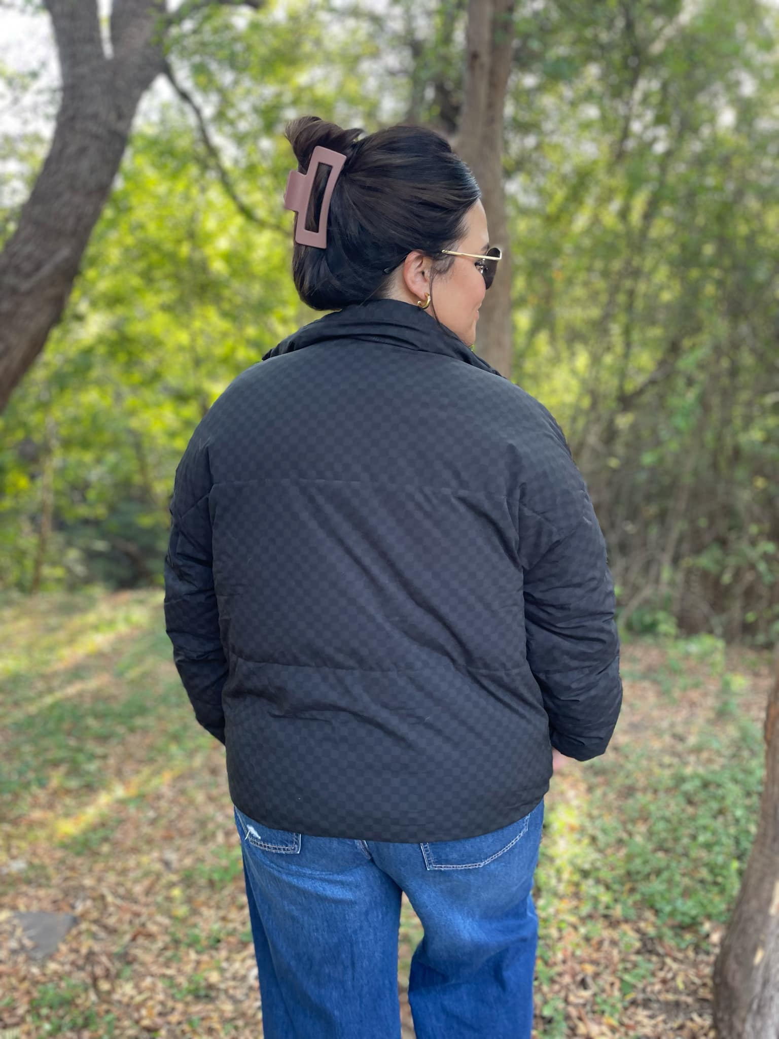 **Abbott Checkerboard Puffer Jacket – Warm Winter Coat for Men & Women | Water-Resistant & Lightweight | Perfect for Outdoor Activities, Skiing, and Casual Wear**