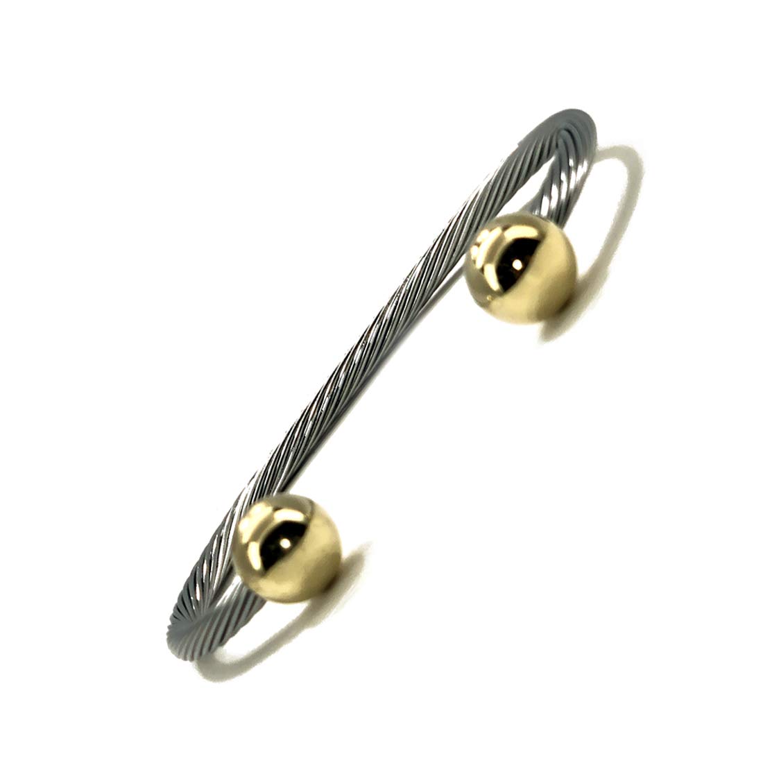 Accents Kingdom Magnetic Therapy Bracelet - Stainless Steel Cable Cuff for Arthritis & Carpal Tunnel Relief - Pain Relief & Healing Jewelry for Men & Women - Perfect for Work, Sports & Daily Wear
